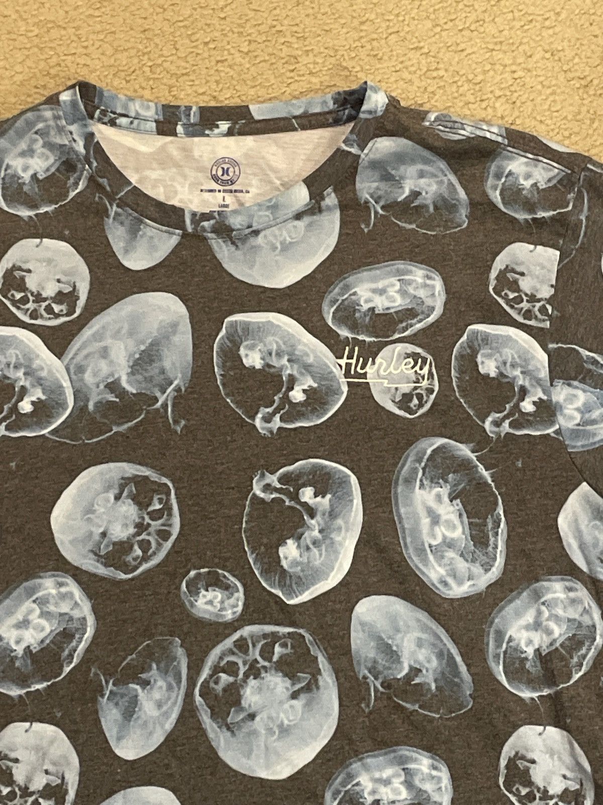 Hurley Vintage Hurley Jelly Fish T-Shirt Size US L / EU 52-54 / 3 - 3 Thumbnail