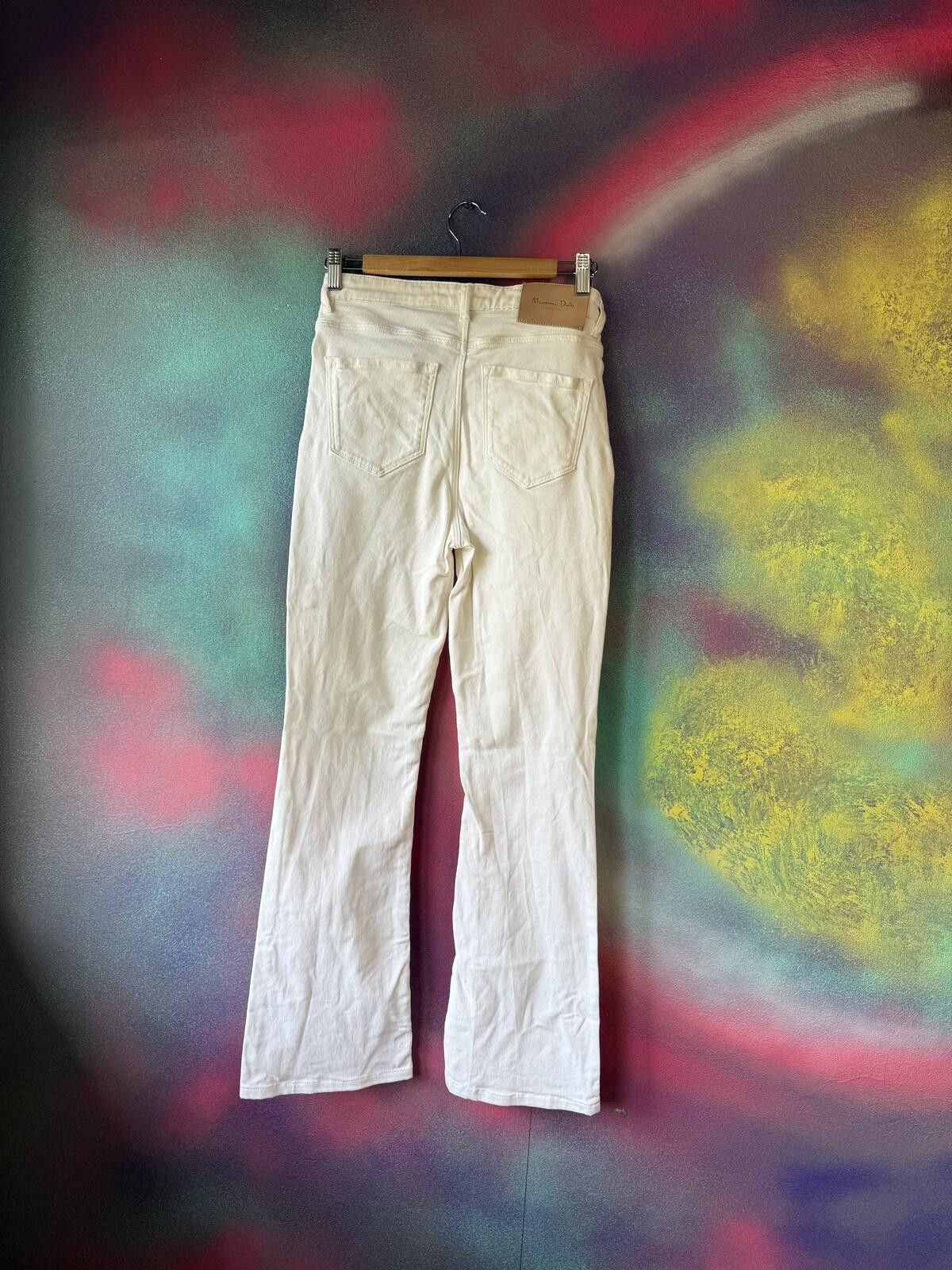 Other Massimo dutti cream off-white flared jeans -high waisted Size 27" / US 4 / IT 40 - 4 Thumbnail