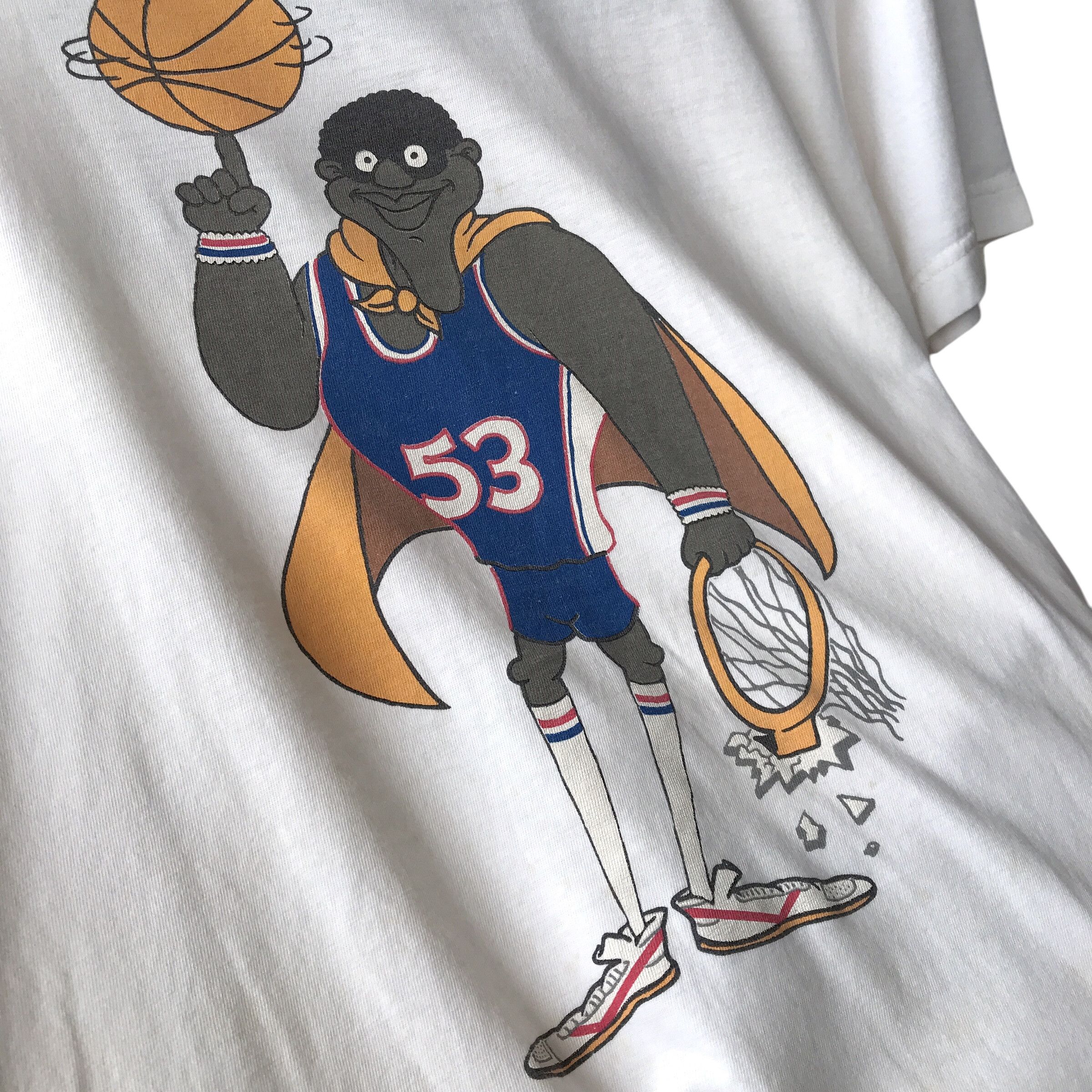 NBA × Vintage Chocolate Thunder Darryl Dawkins 76ers Vintage 1990s NBA Tee Size US L / EU 52-54 / 3 - 5 Thumbnail