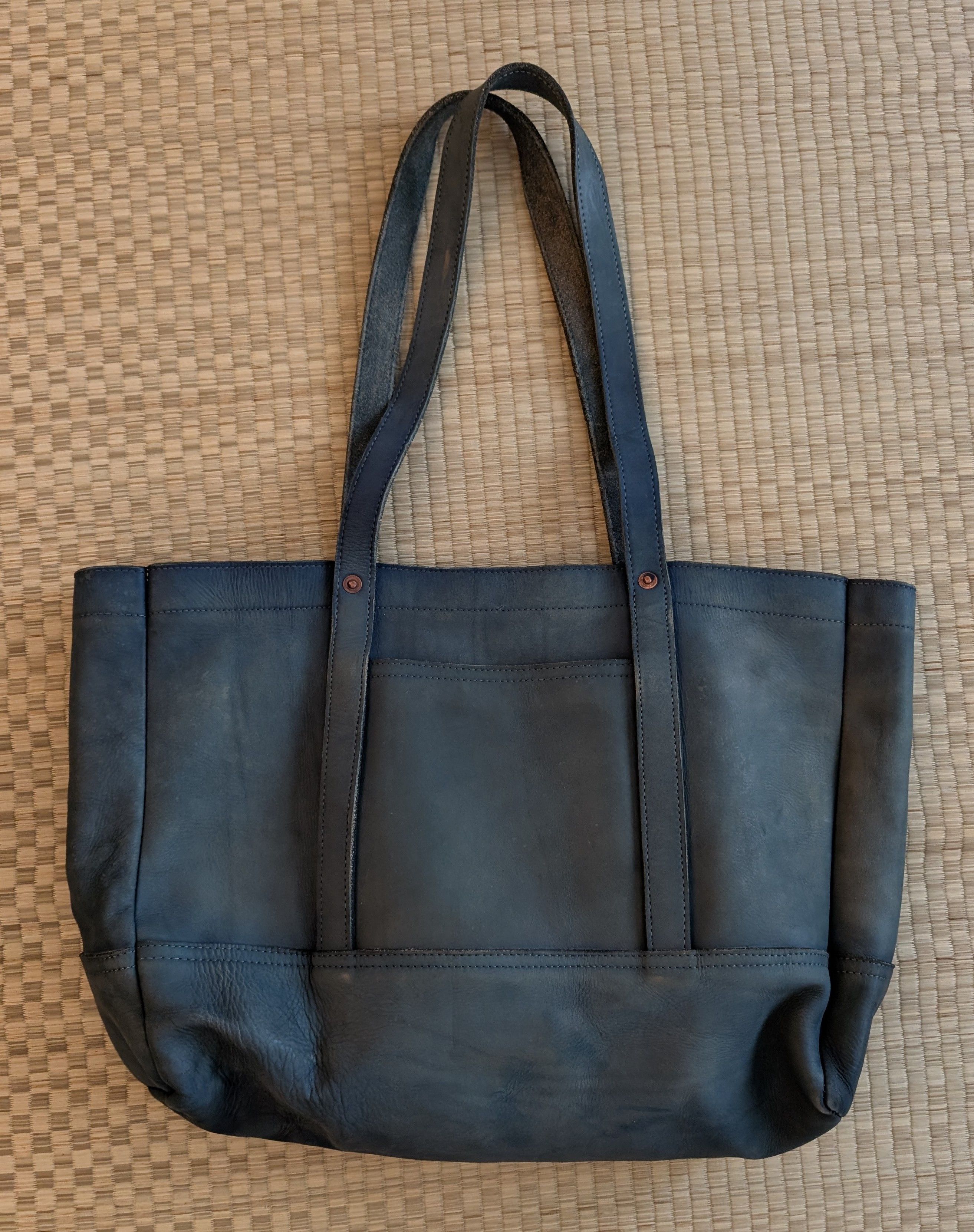 Bradley Mountain NWT SOLD OUT Bradley Mountain Indigo Dyed Leather Tote Size ONE SIZE - 1 Thumbnail