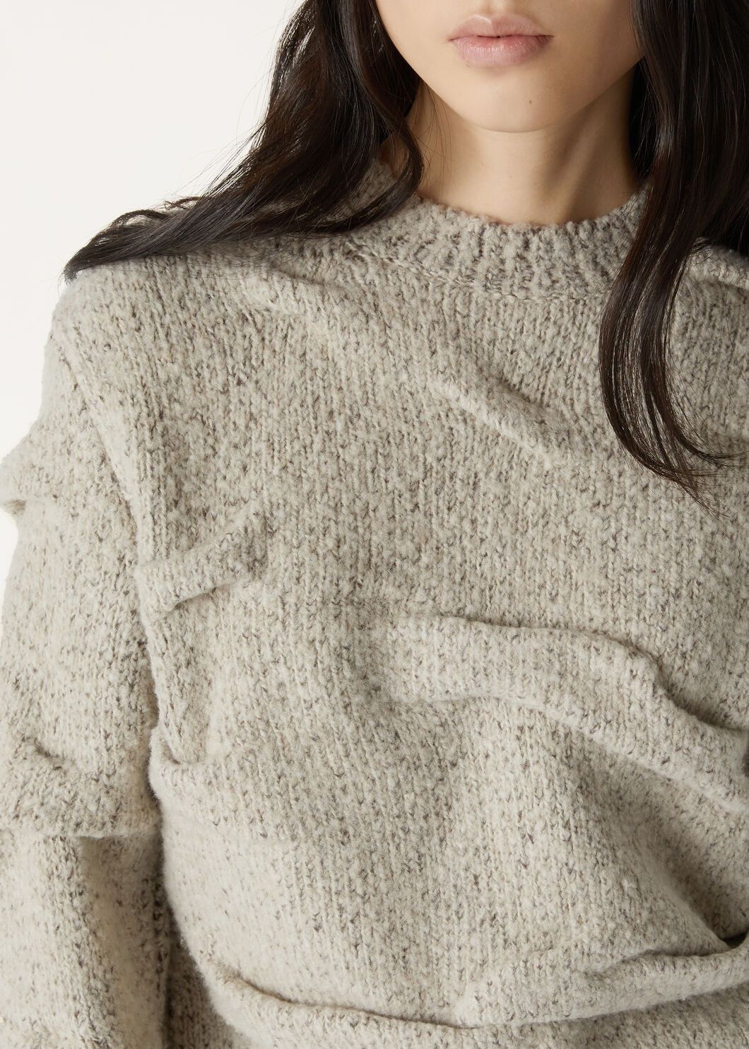 Loro Piana o1w1db10825 FAO2917 Alpe Faller Crewneck Sweater in Grey Size S / US 4 / IT 40 - 3 Thumbnail