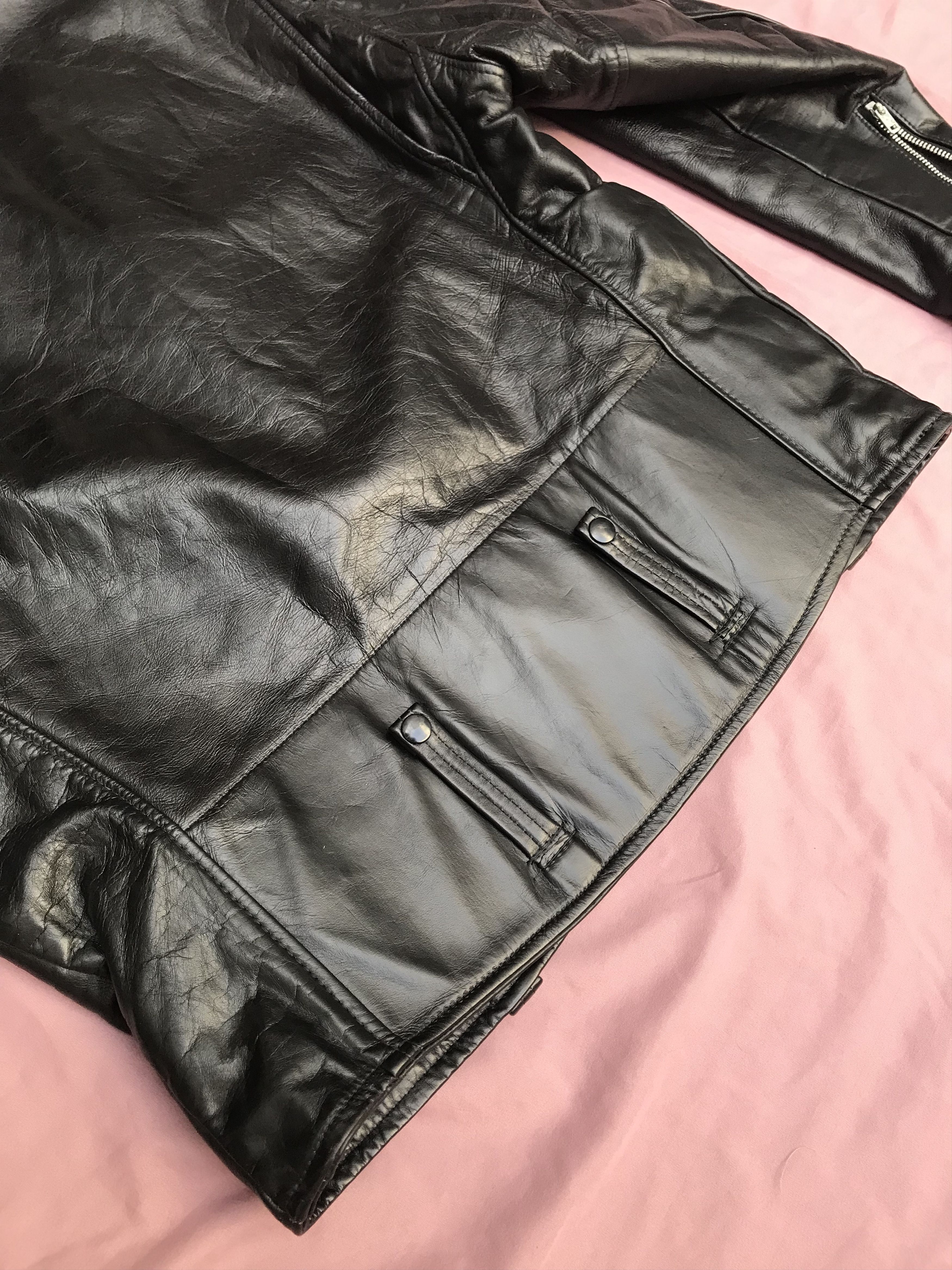 Harley Davidson AMF HARLEY DAVIDSON USA POLICE LEATHER BIKER JACKET Size US L / EU 52-54 / 3 - 6 Thumbnail