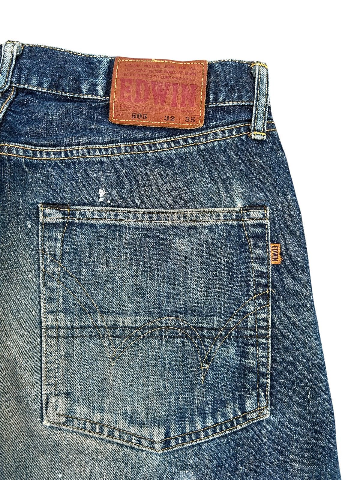 Kapital Vintage Edwin 505 Selvedge Thrashed Denim Jeans Size US 33 - 8 Thumbnail