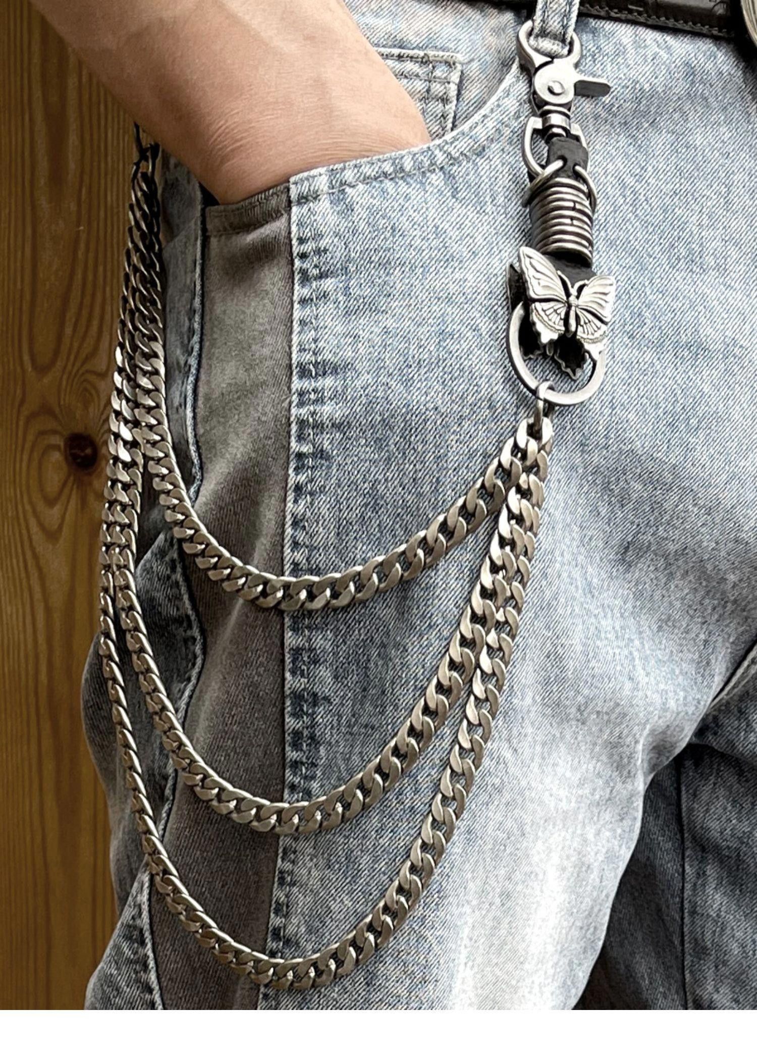 Jewelry Chain Wallet Chain Skull Keychain Size ONE SIZE - 1 Thumbnail