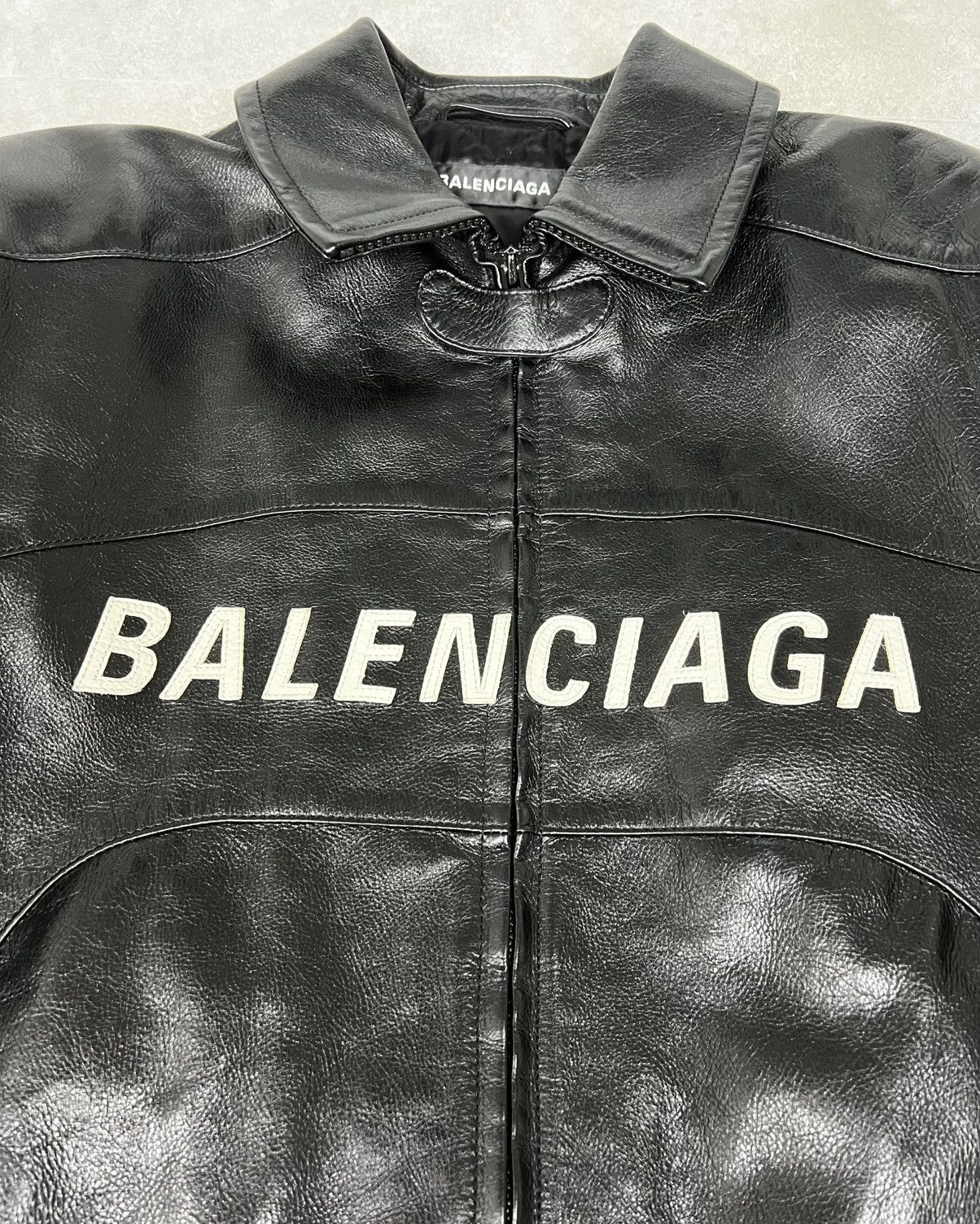 Balenciaga Balenciaga FW19 Grainy Buffalo Leather Biker Jacket Size US S / EU 44-46 / 1 - 4 Thumbnail