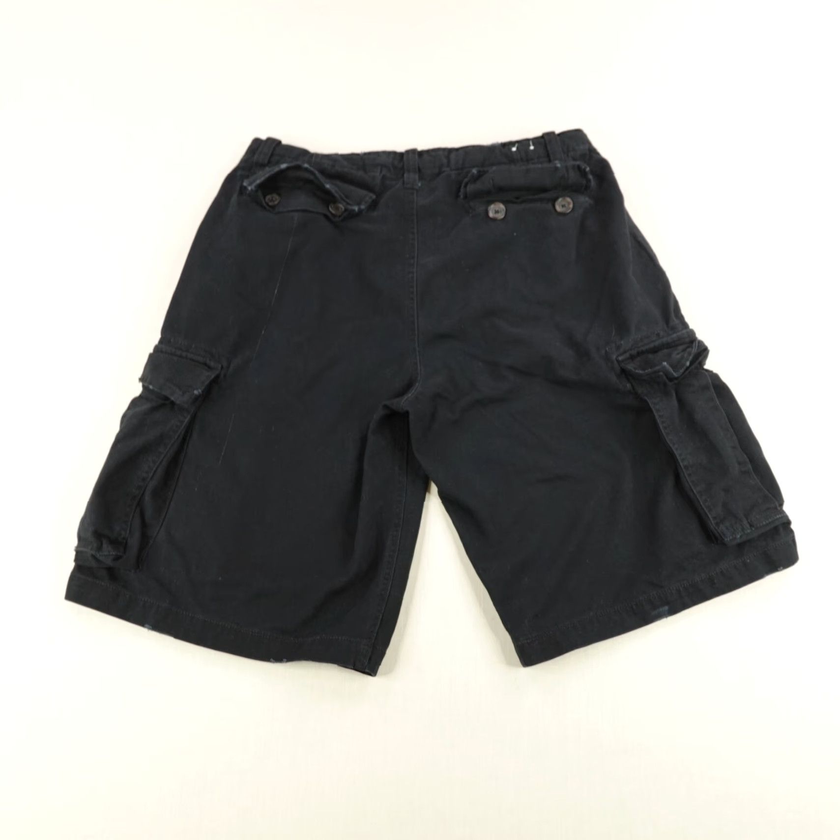 Anchor Blue VINTAGE Anchor Blue Cargo Shorts Mens 34 Black Canvas Grunge 90s Casual Outdoor Baggy Size US 33 - 3 Thumbnail