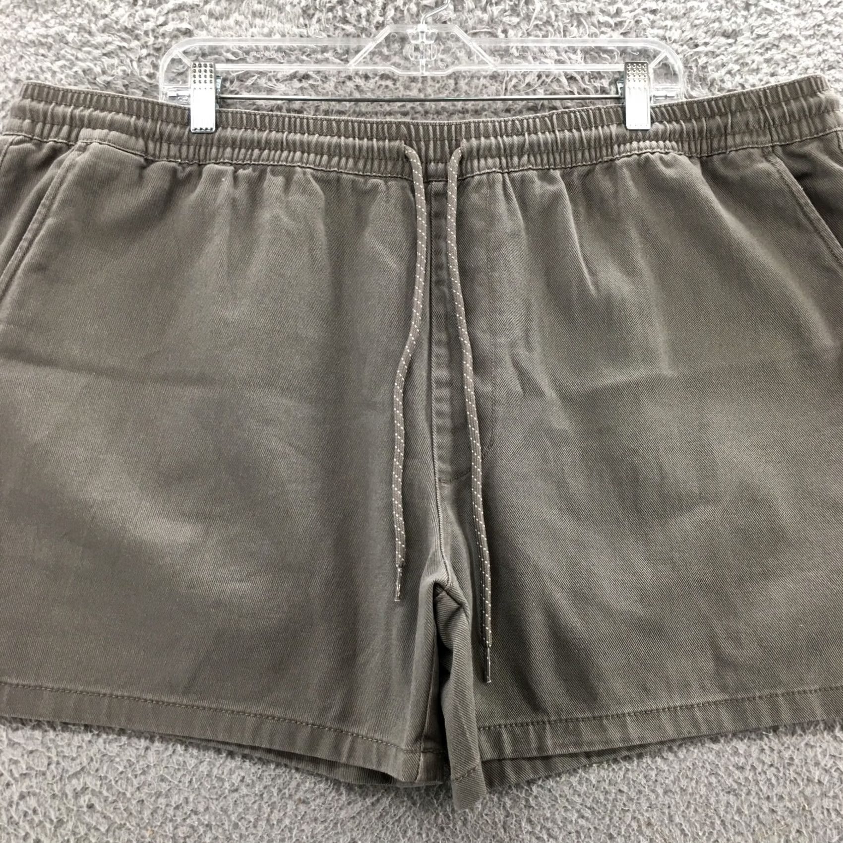Vintage Arizona Jean Co Chino Shorts Mens 2XL Gray Cotton Drawstring Chino Shorts Casual Pants Mens 2XL Gray Size US 39 - 2 Thumbnail