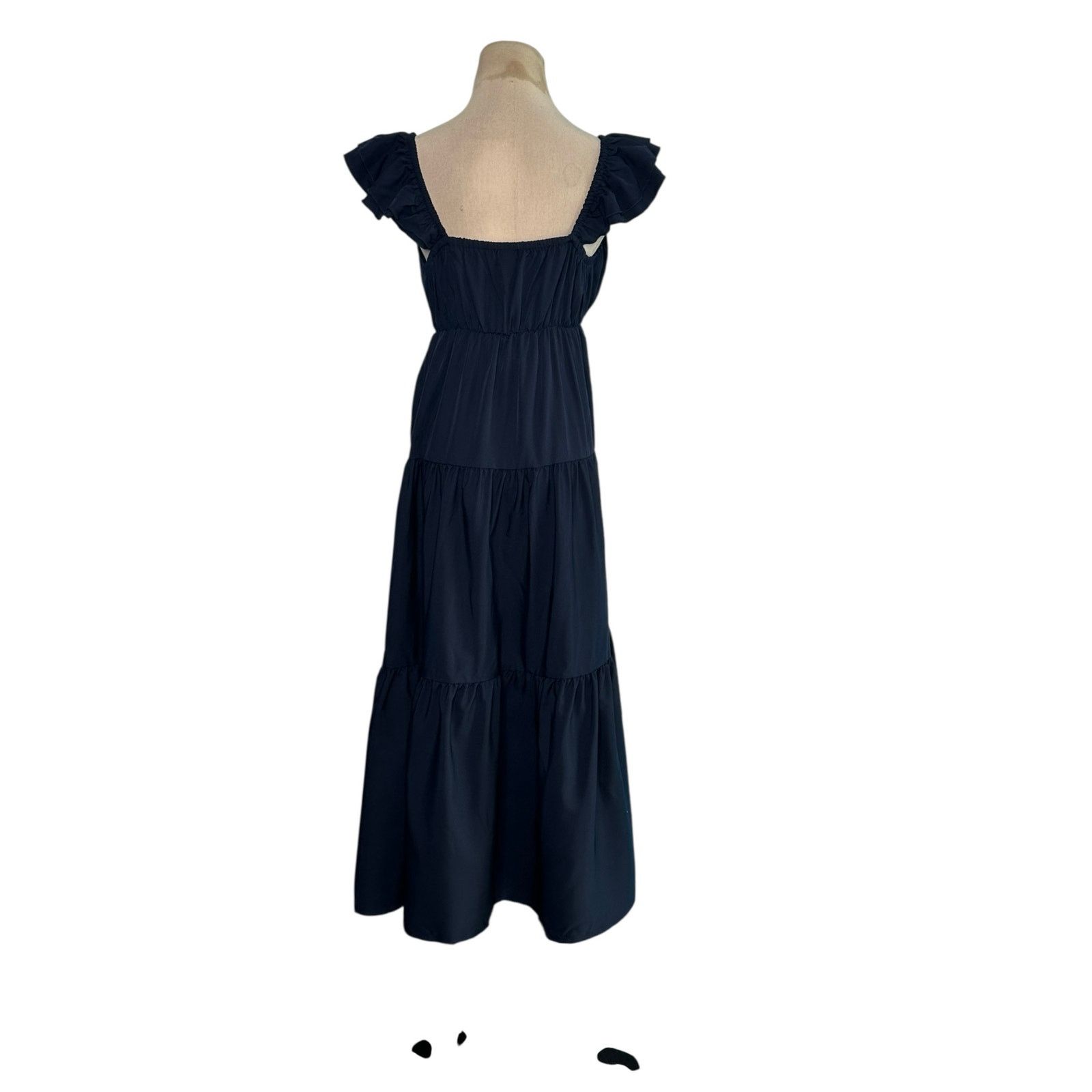 Shein Shein navy blue tiered midi dress size medium Size M / US 6-8 / IT 42-44 - 2 Thumbnail