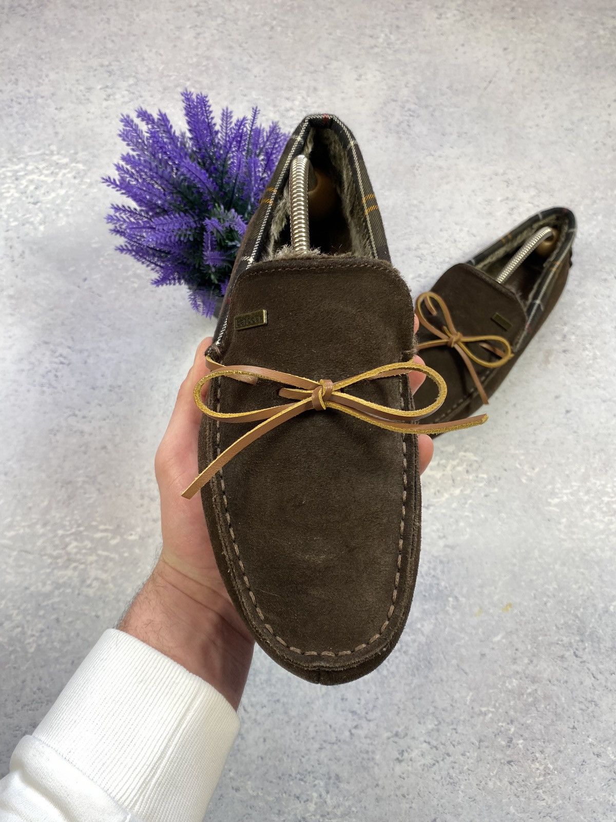 Barbour Barbour men’s Brown Suede Loafers with fur Size US 8 Size US 8 / EU 41 - 7 Thumbnail