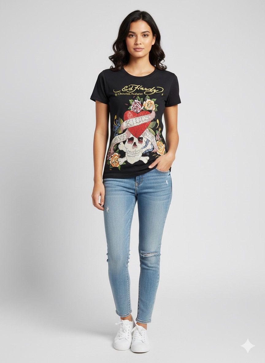Ed Hardy 🔥Ed Hardy by Christian Audigier Kills Love Slowly Size S / US 4 / IT 40 - 1 Thumbnail