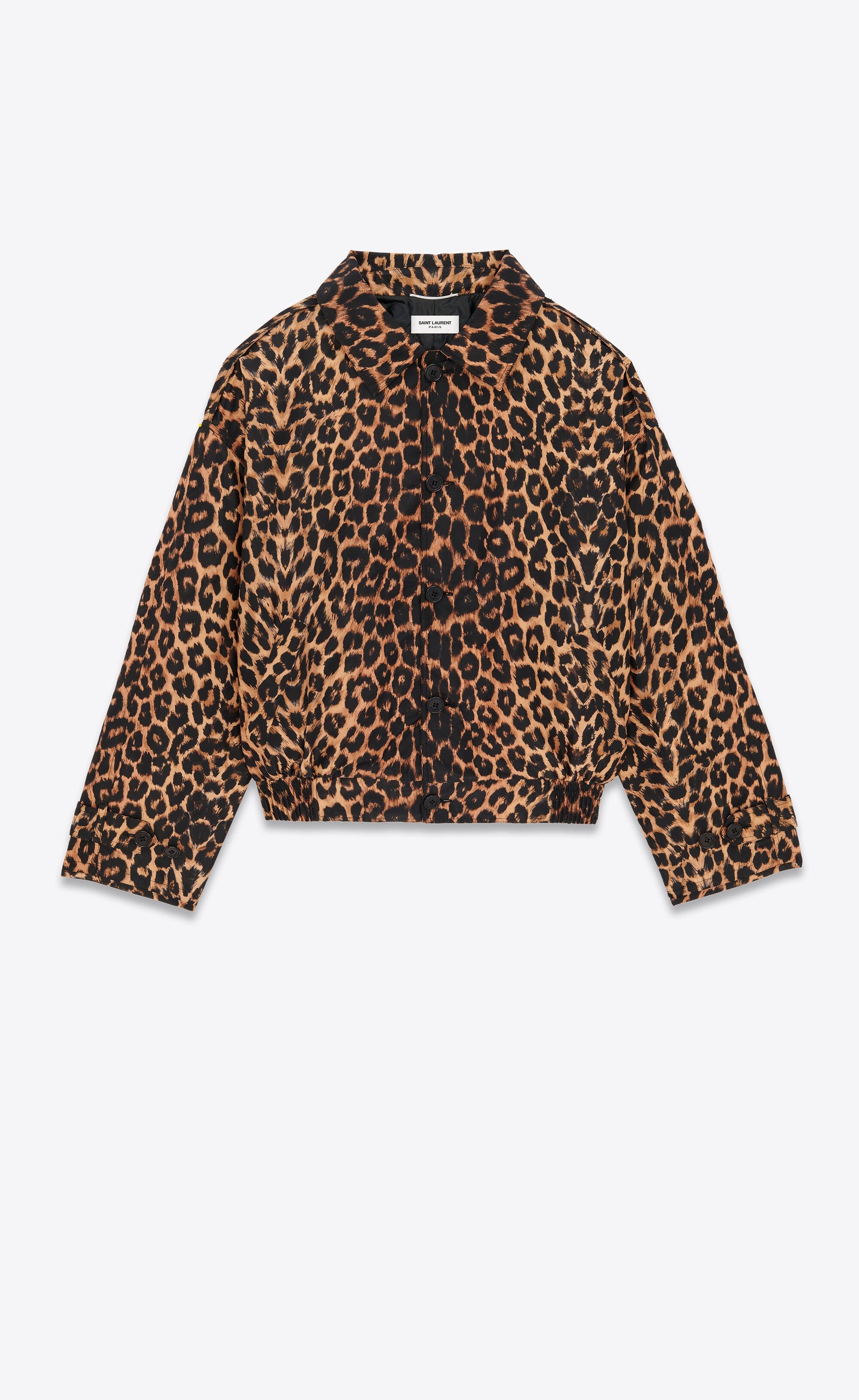 Saint Laurent Paris Slp leopard field jacket | Grailed