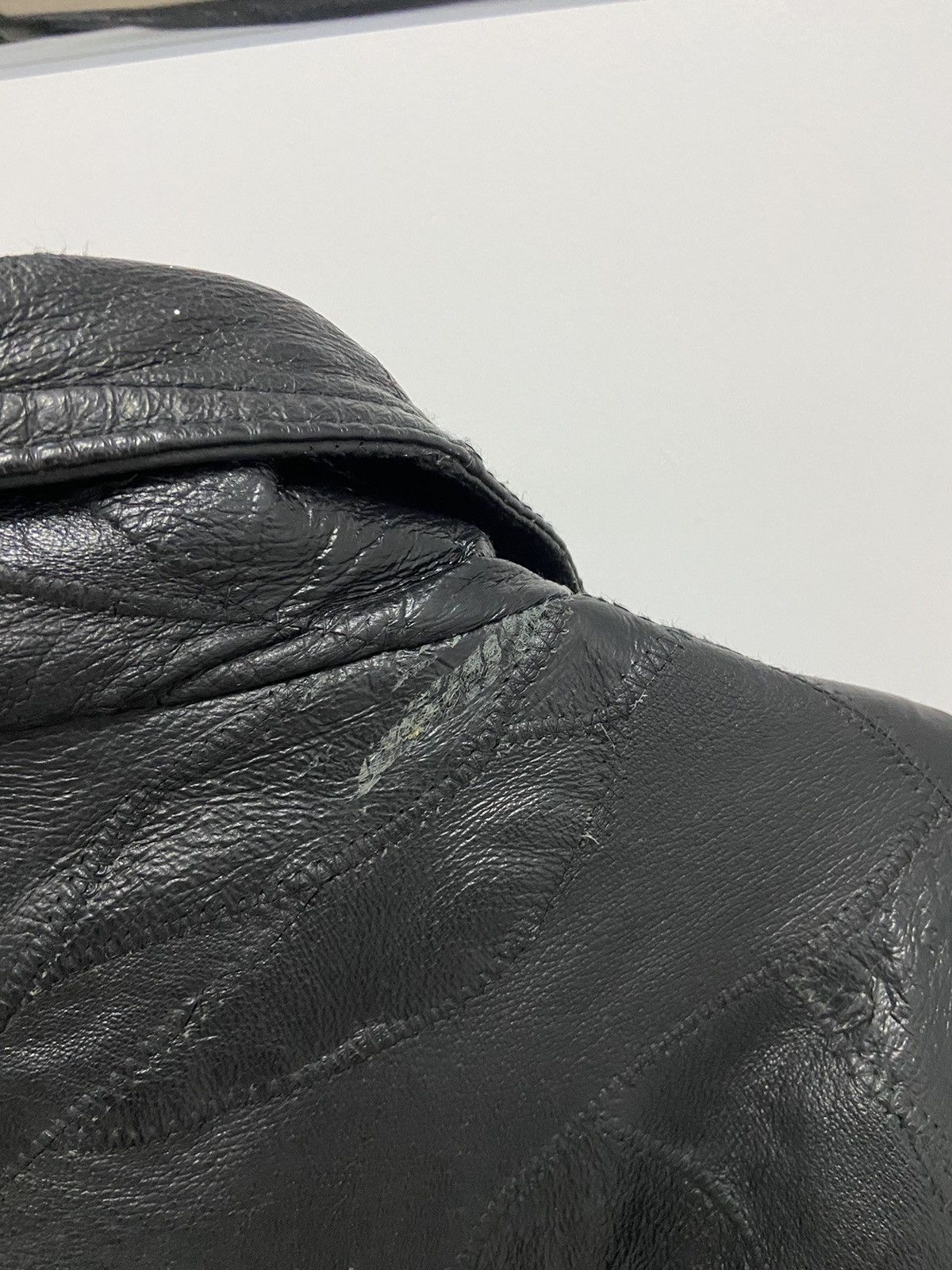 Vintage Vintage Leather Jacket Pig Skin Avant Garde 100% Air Force Size US XL / EU 56 / 4 - 9 Thumbnail