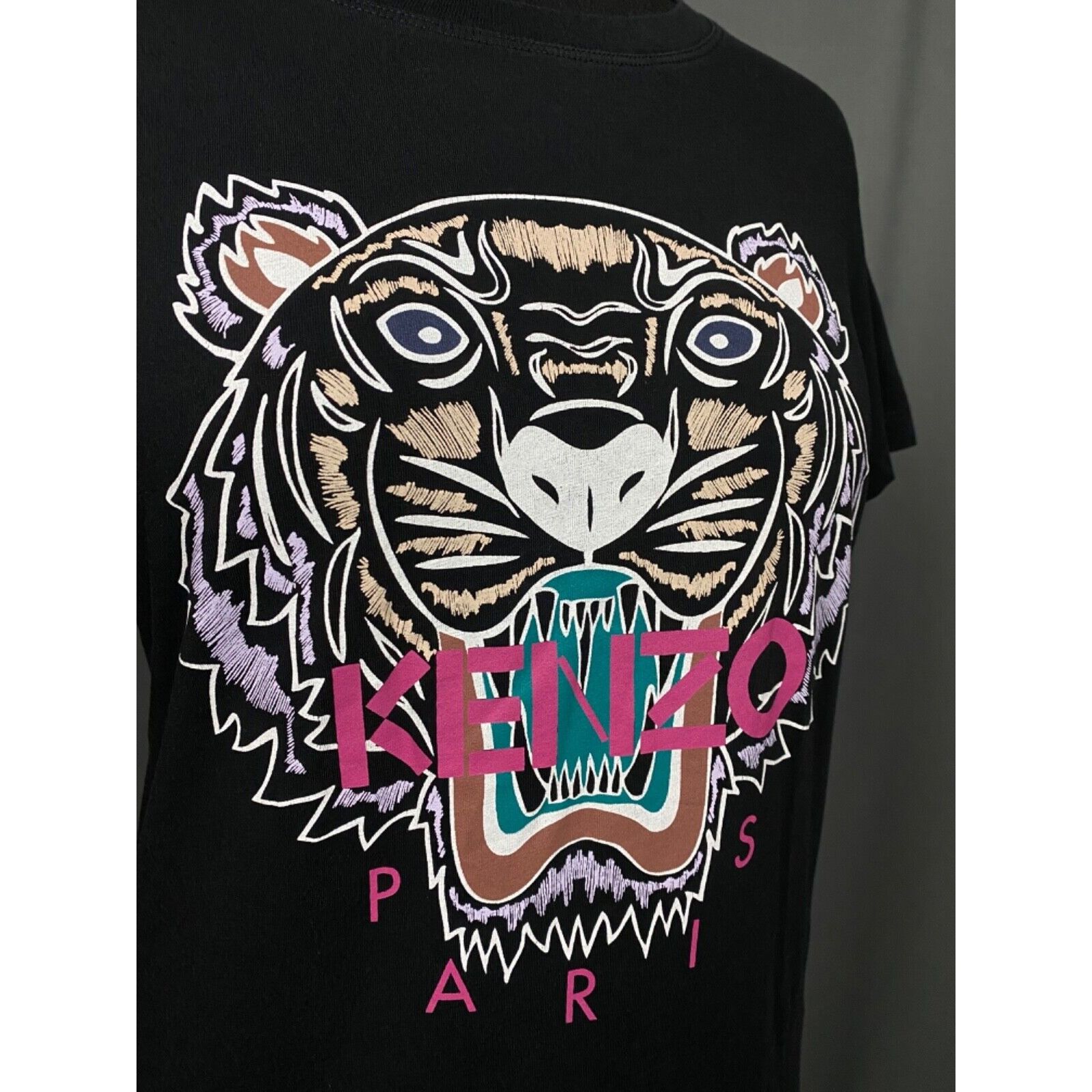 Kenzo MINT! Kenzo Big Logo Women's Black T-Shirt Size S Size S / US 4 / IT 40 - 8 Thumbnail
