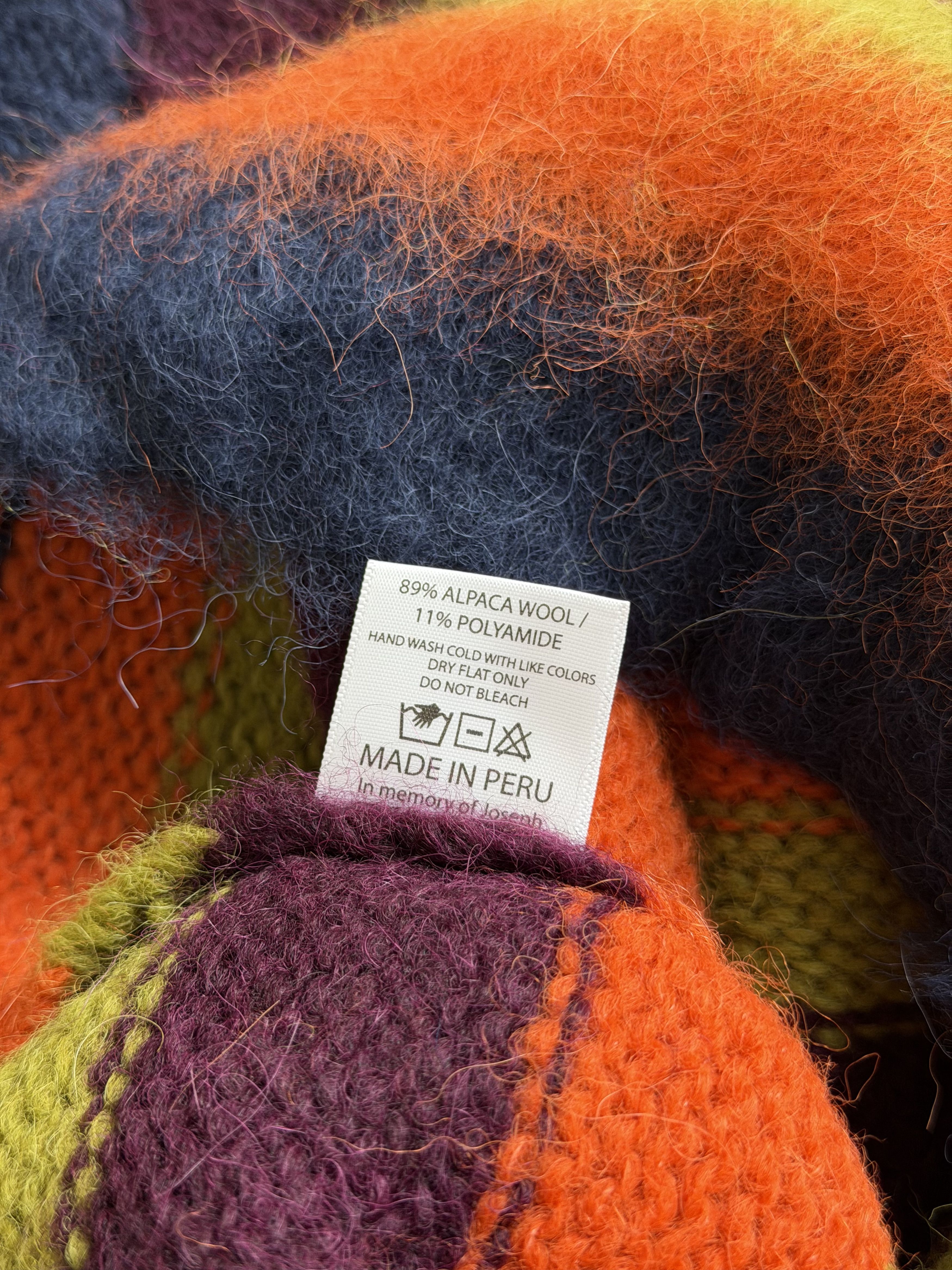 Brain Dead Brain Dead Blurry Lines Alpaca Sweater in Orange Size US L / EU 52-54 / 3 - 9 Thumbnail