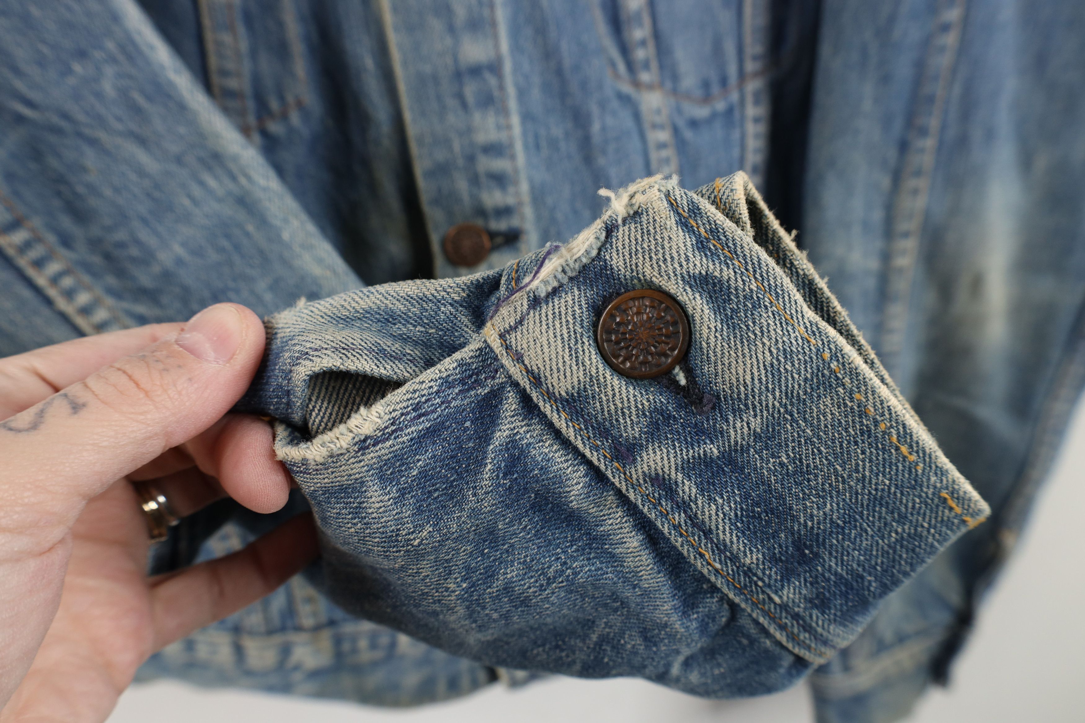 Vintage Vintage 60s 70s Streetwear Denim Jean Trucker Jacket USA Size US M / EU 48-50 / 2 - 7 Thumbnail