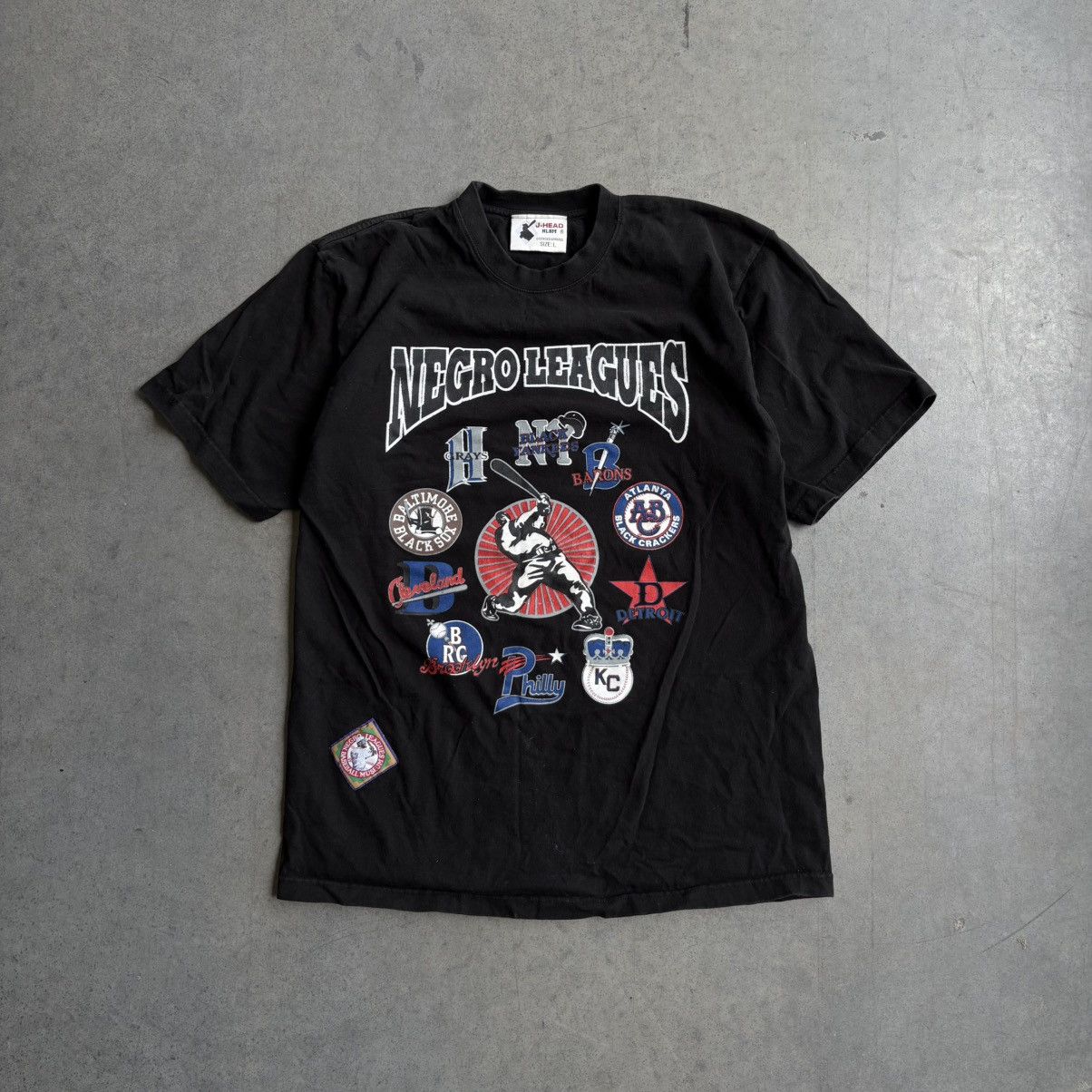 Authentic Negro Leagues × MLB × Vintage Vintage 90's Negro League Baseball Logos Tee Yankees Large Size US XL / EU 56 / 4 - 2 Thumbnail