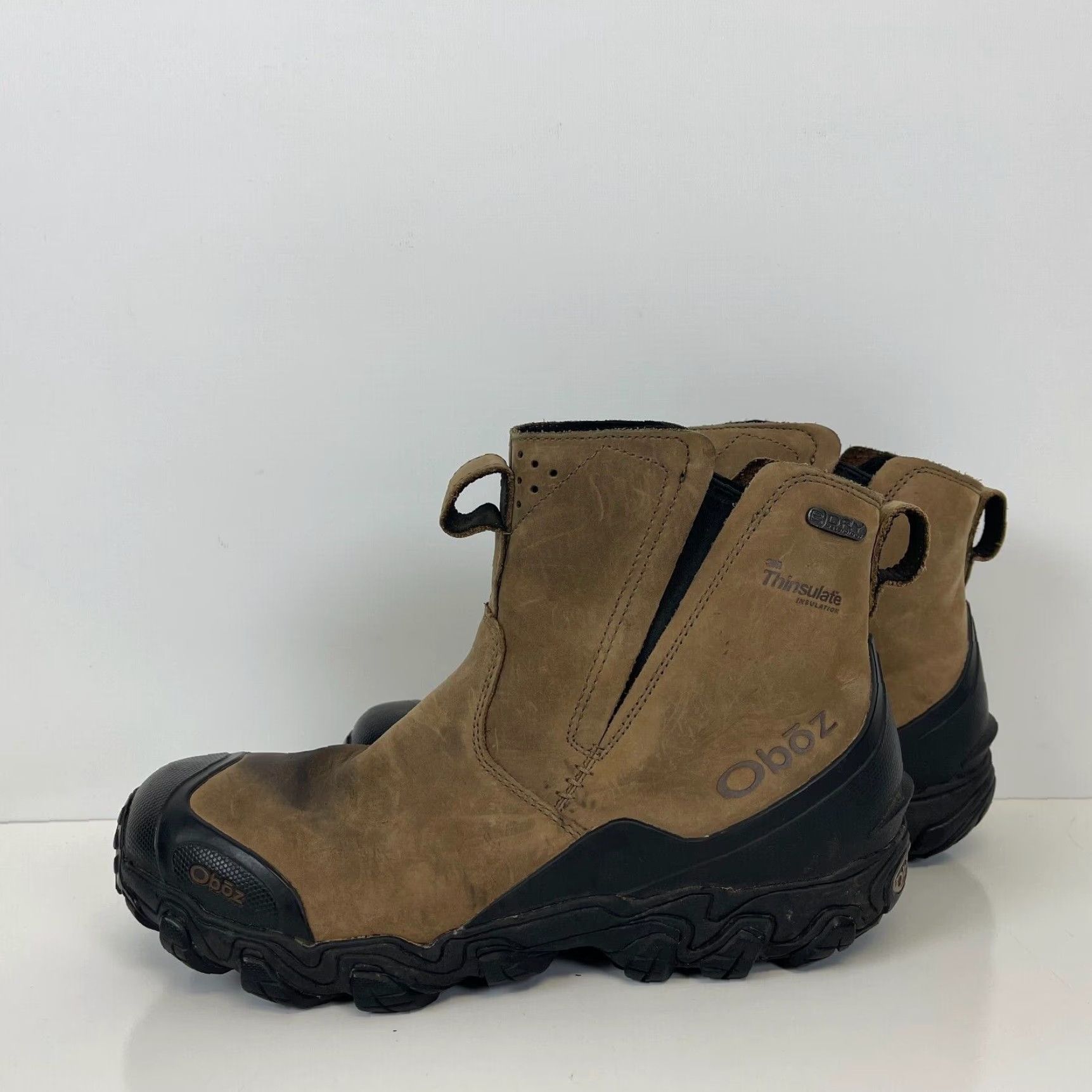 Oboz Brown Leather Mens Waterproof Insulated Mid Height Boots Big Sky II Oboz Size 10 Grailed