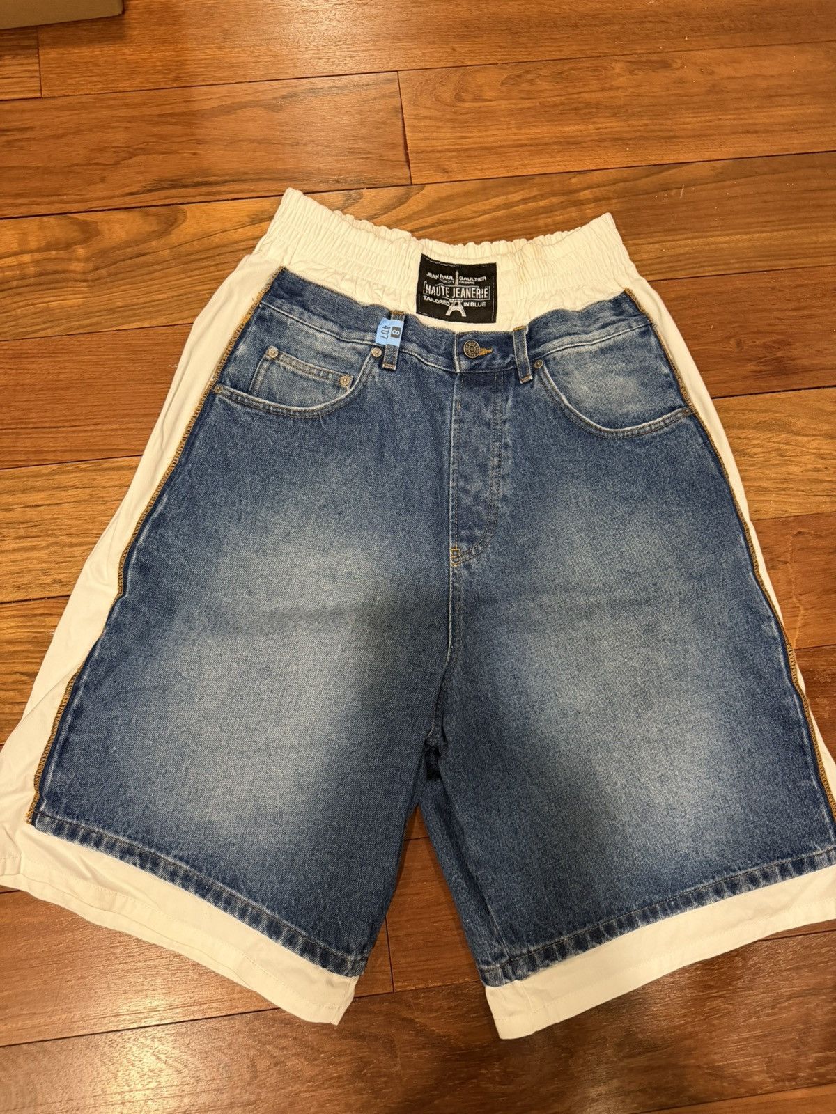 JPG Double Denim Shorts