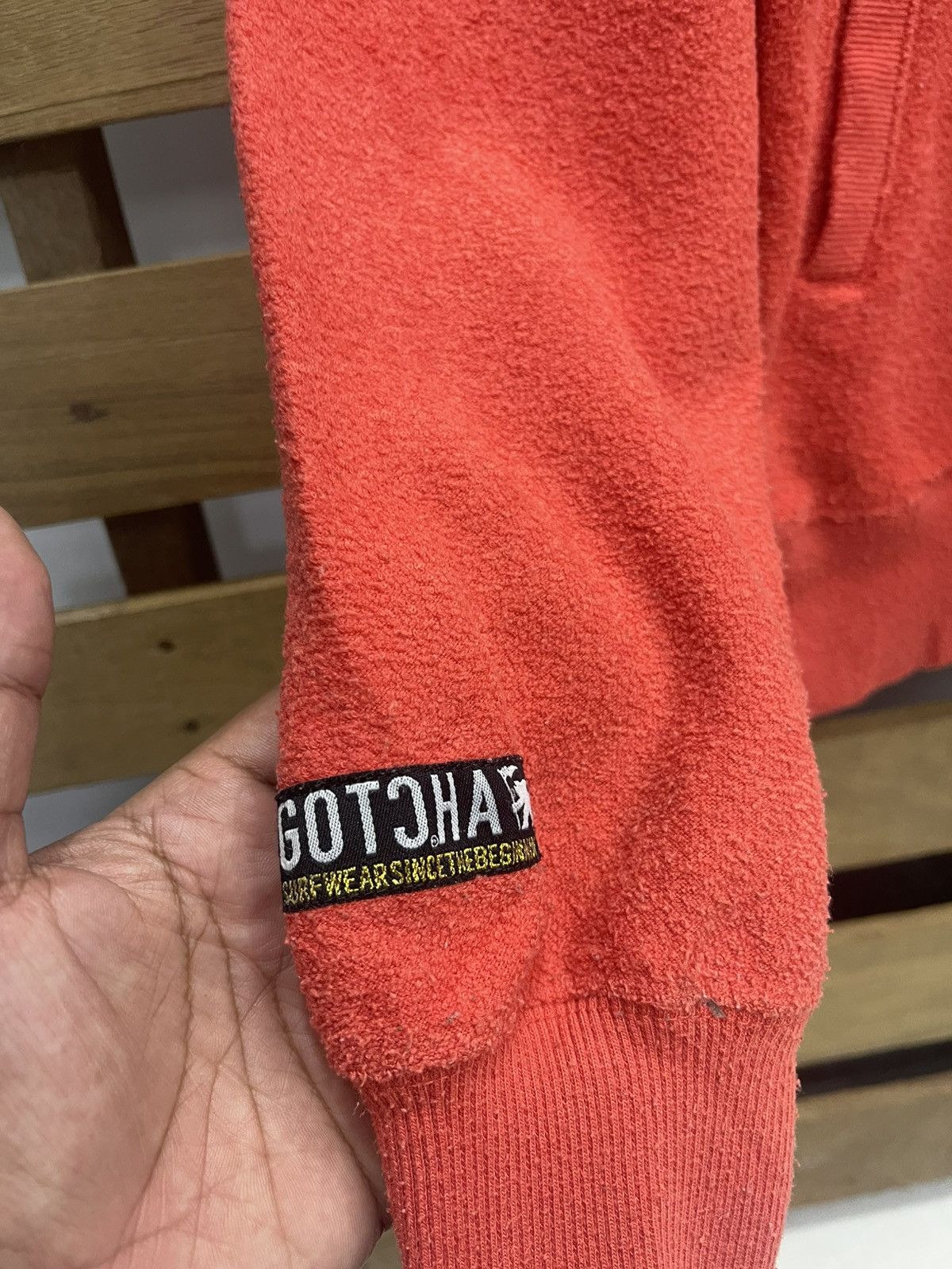 Gotcha Vtg GOTCHA "Remember Your Roots" Terry Cloth Zip Hoodie Size S / US 4 / IT 40 - 2 Thumbnail