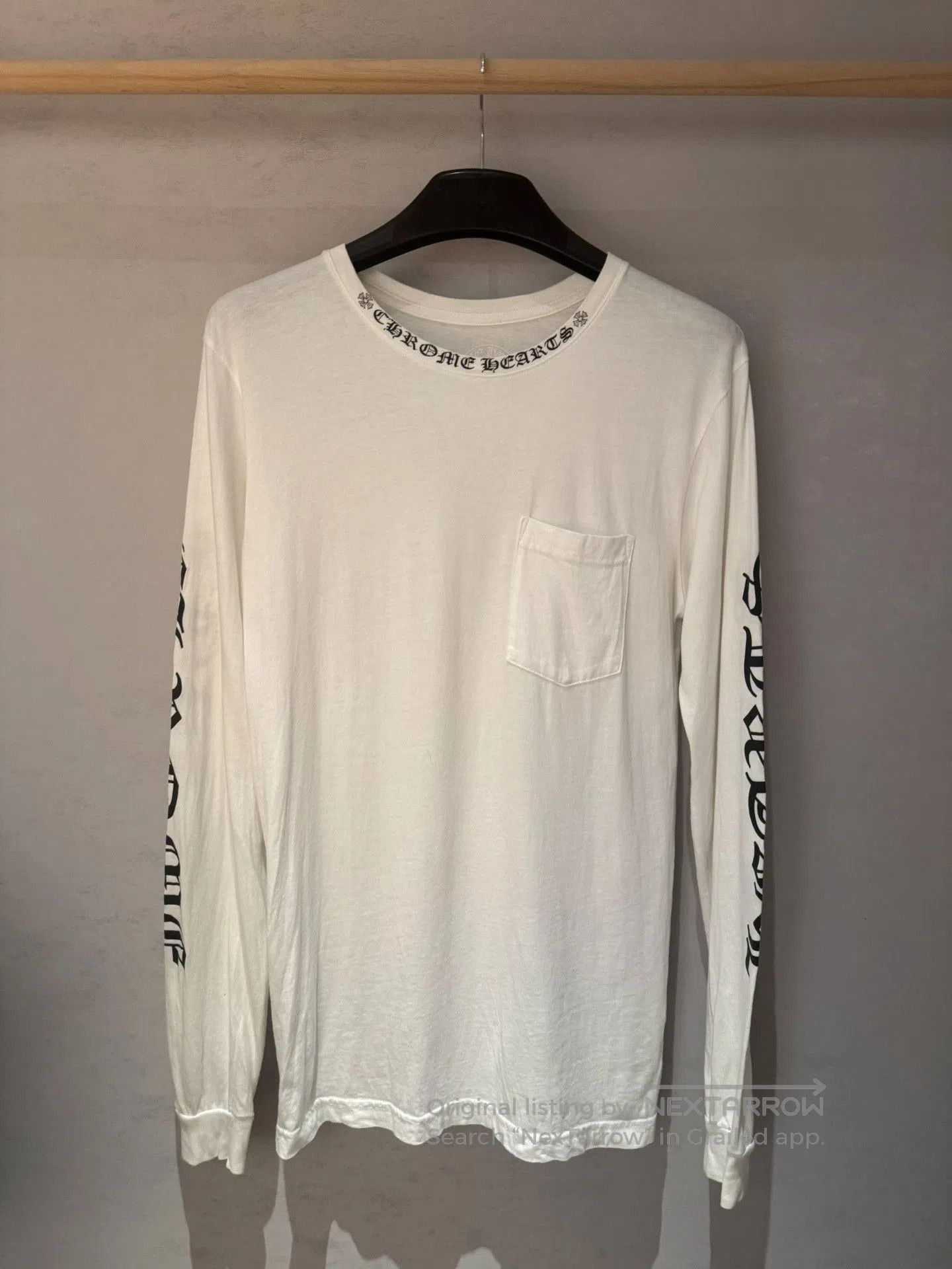 Chrome Hearts White Long Sleeve Printed Shirt.