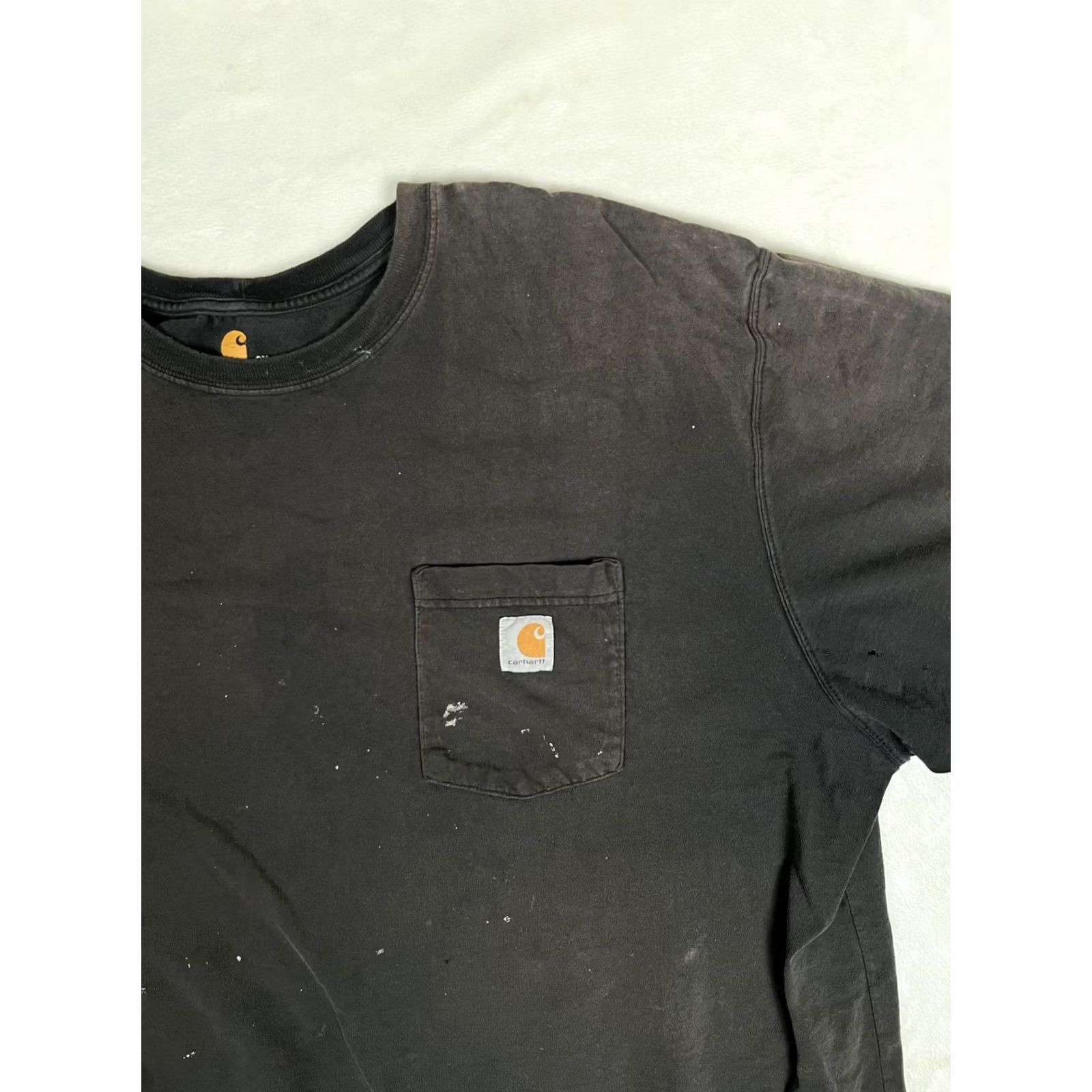Carhartt Carhartt Pocket T-Shirt Mens 3XLT Black K87 Workwear Paint Stains Distressed Size US XXL / EU 58 / 5 - 6 Thumbnail