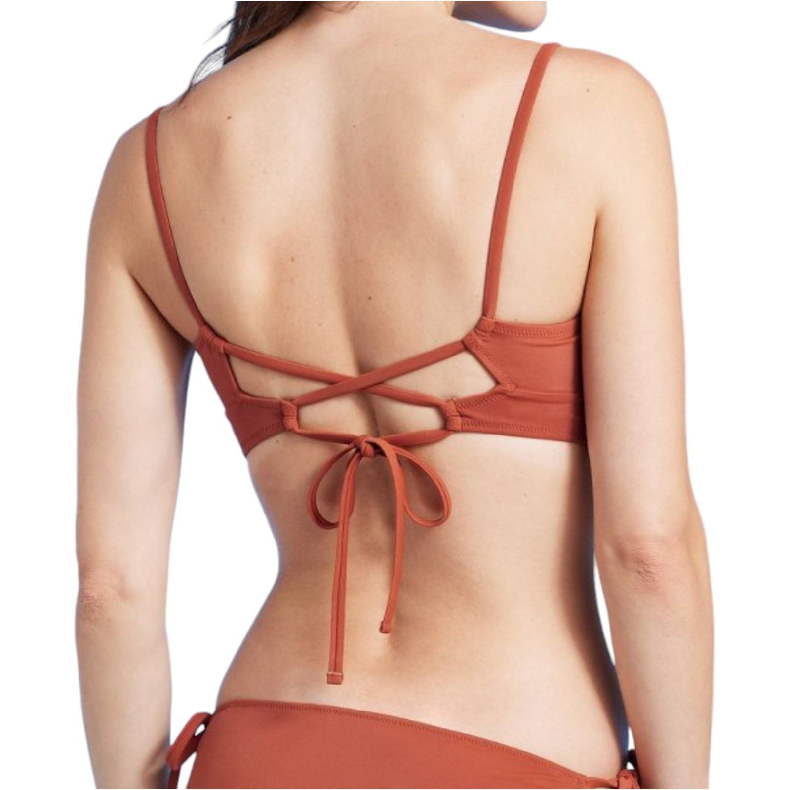 Other Shade & Shore - Women's Longline Cinch Front Keyhole Bikini Size ONE SIZE - 2 Thumbnail