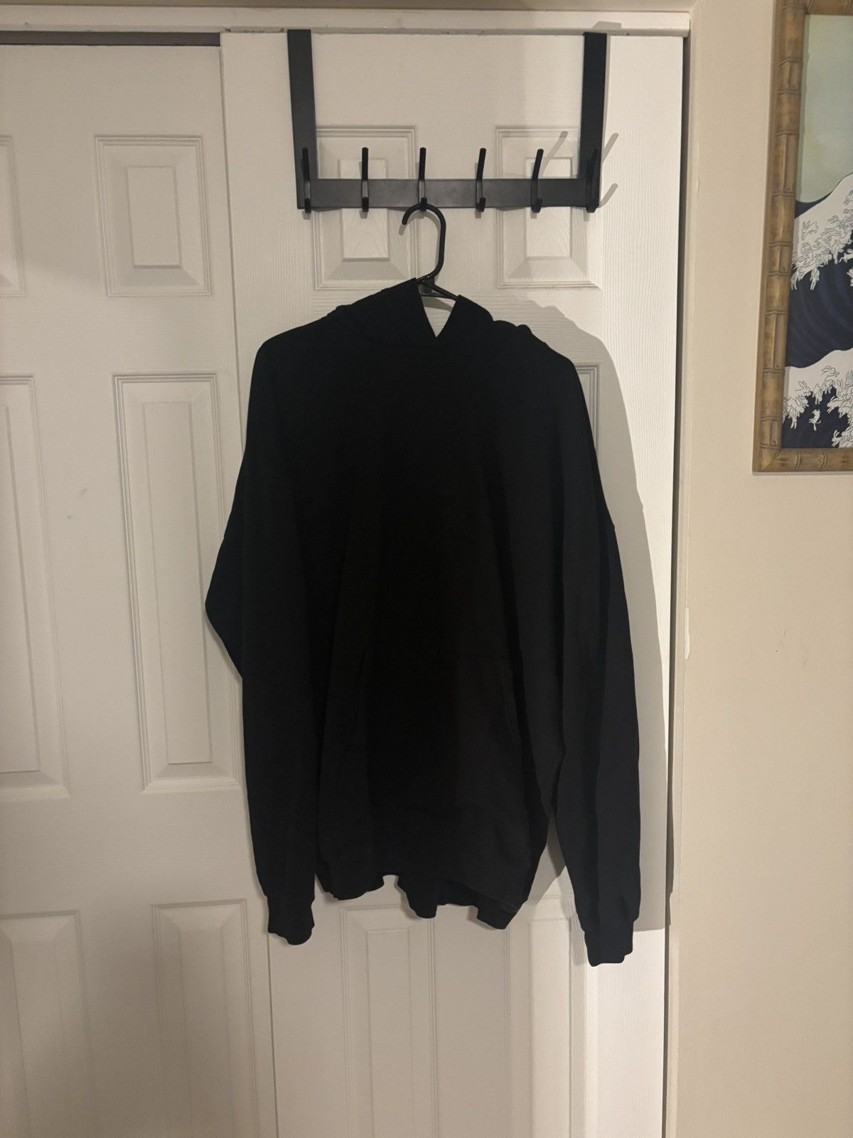 Balenciaga Small Logo Oversized Hoodie Black FW22