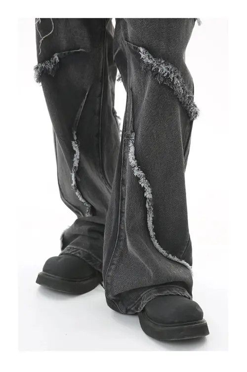 CPO Raw edge wide-leg jeans with retro design Size US 32 / EU 48 - 8 Thumbnail