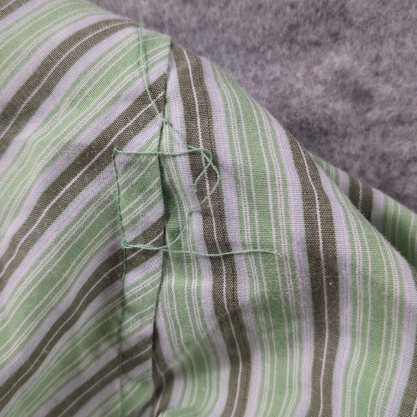 Designer Gazoz Shirt Men XXL Green Stripe Contrast Collar French Cuff Size US XXL / EU 58 / 5 - 2 Thumbnail