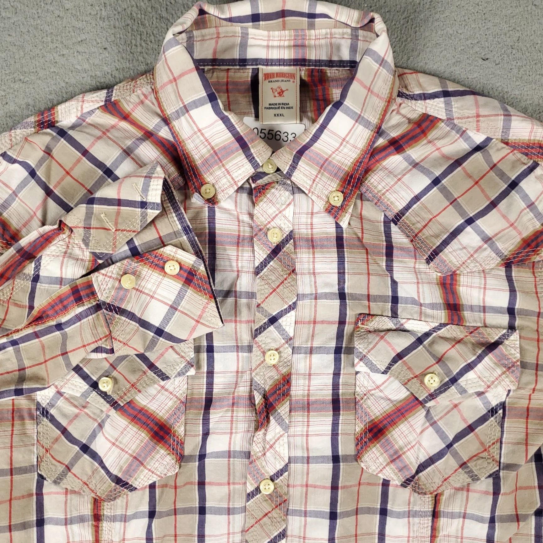 True Religion VINTAGE True Religion Shirt Men 3XL Cotton Plaid Long Sleeve Button Up Modern Size US XXL / EU 58 / 5 - 2 Thumbnail