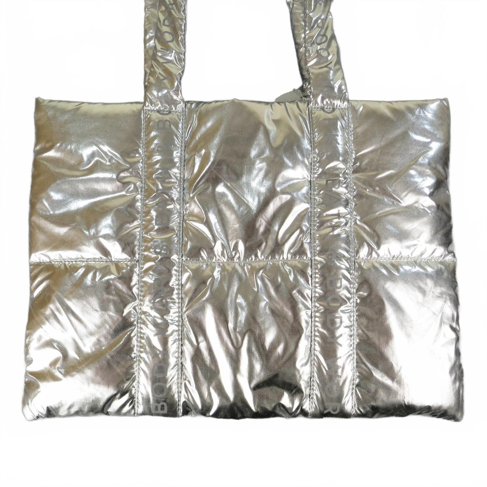Other Bath & Body Works Silver Puffer Tote Bag NWT Size ONE SIZE - 4 Thumbnail
