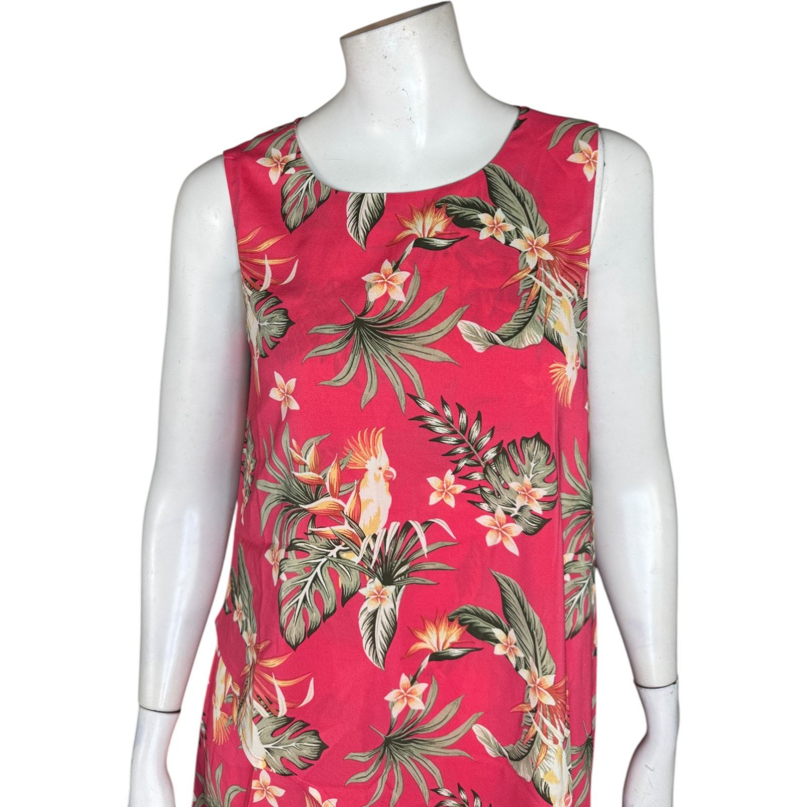 Other G by Giuliana Pink Parrot Hi-Low Tank Dress XSP Tropical Size XS / US 0-2 / IT 36-38 - 3 Thumbnail