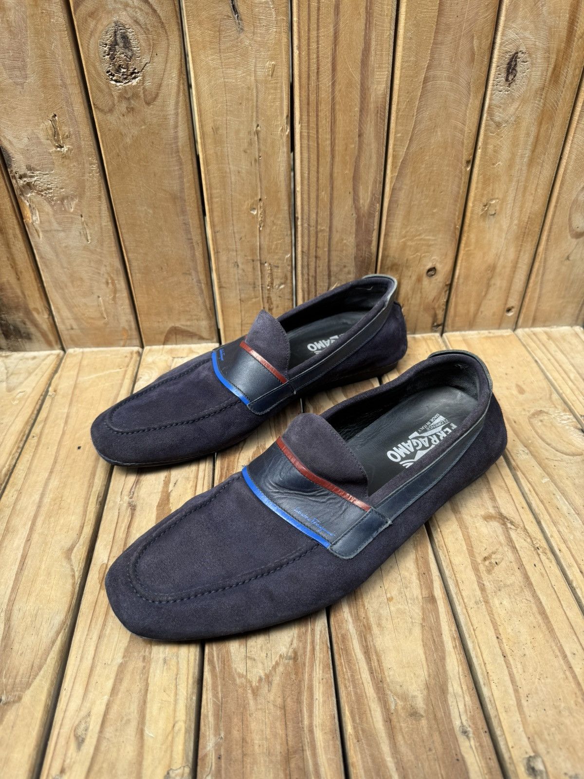 Salvatore Ferragamo Salvatore Ferragamo blue suede leather loafers EUR 42 EE Size US 8 / EU 41 - 14 Thumbnail
