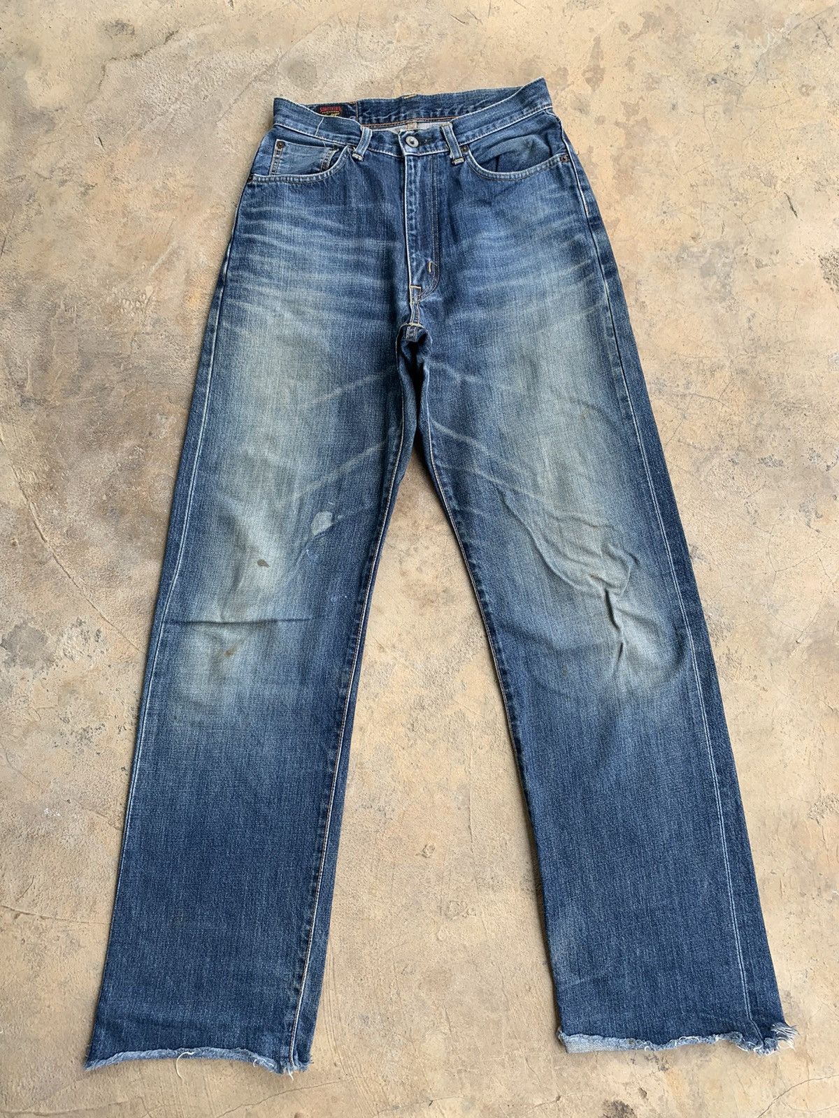 Edwin × Japanese Brand × Salvage Edwin 505 zxx Buckle Back