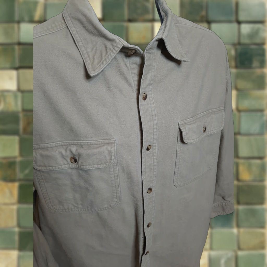 Vintage VINTAGE Gander Mountain Guide Series Large Chamois Flannel Button Up Shirt Mens Size US L / EU 52-54 / 3 - 1 Thumbnail