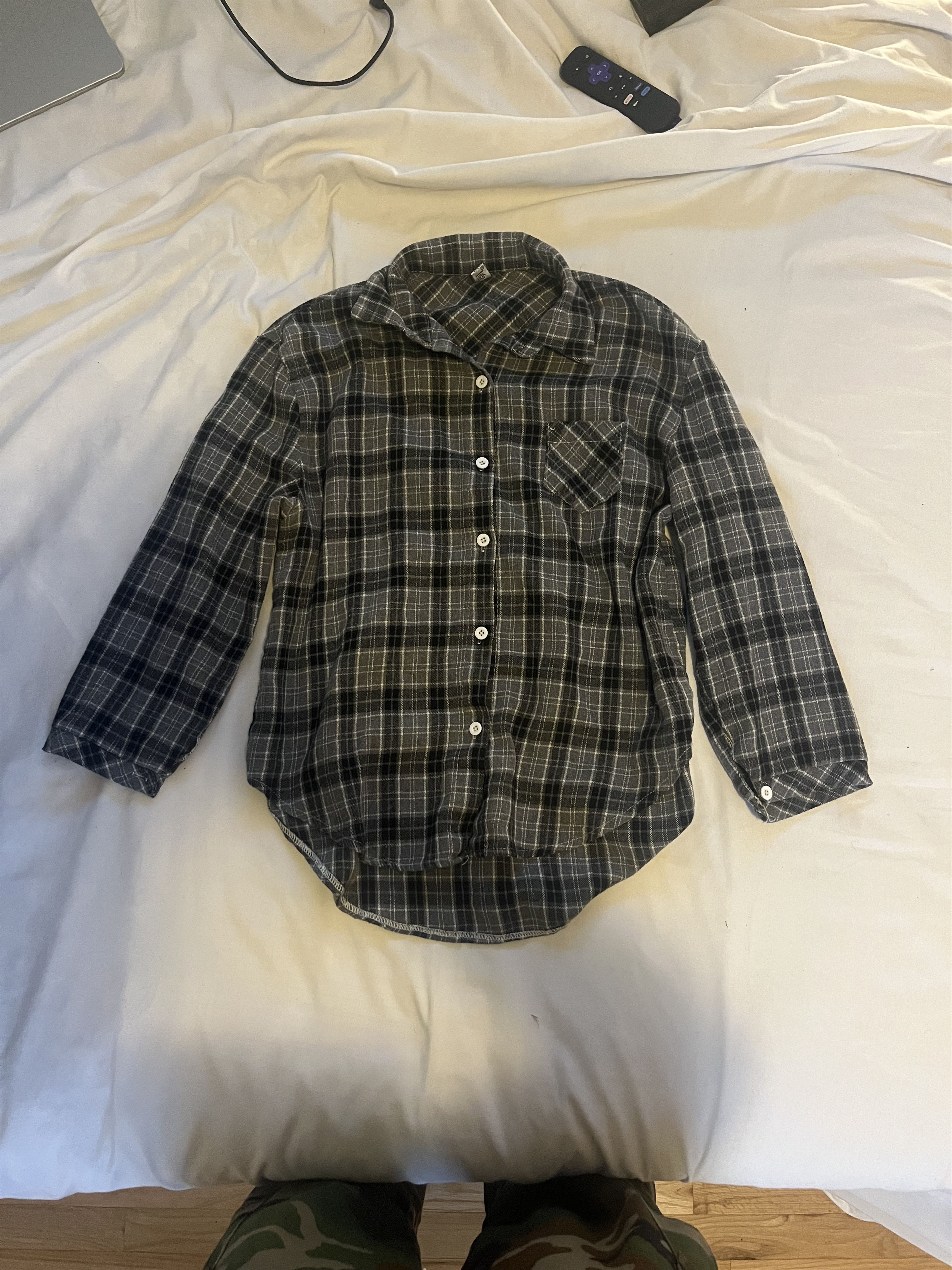 Other Happiness Brand Gray and Black Plaid Button Down Shirt Size M / US 6-8 / IT 42-44 - 1 Thumbnail