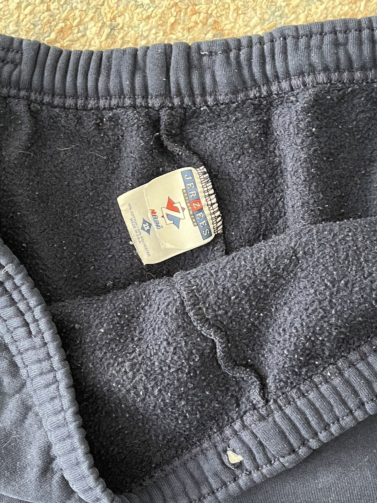 Jerzees × Vintage VTG Y2K JERZEES Police Sweatpants 2XL Navy Distressed Size US 38 / EU 54 - 9 Thumbnail