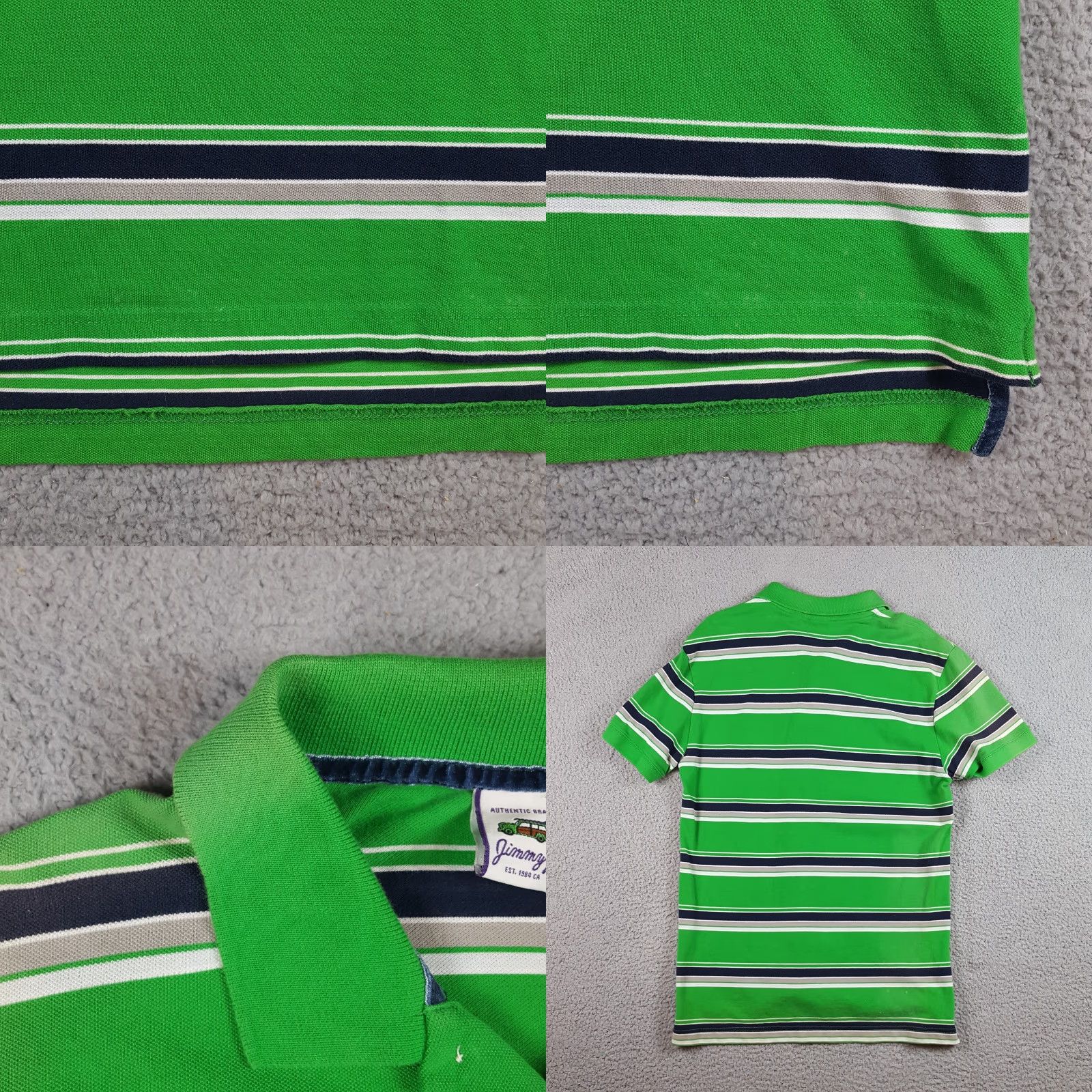 Vintage VINTAGE Jimmy'z Polo Shirt Striped Shirt Size L Green 100% Cotton Casual Grunge Surf Skater 90s Mens Size US L / EU 52-54 / 3 - 8 Thumbnail