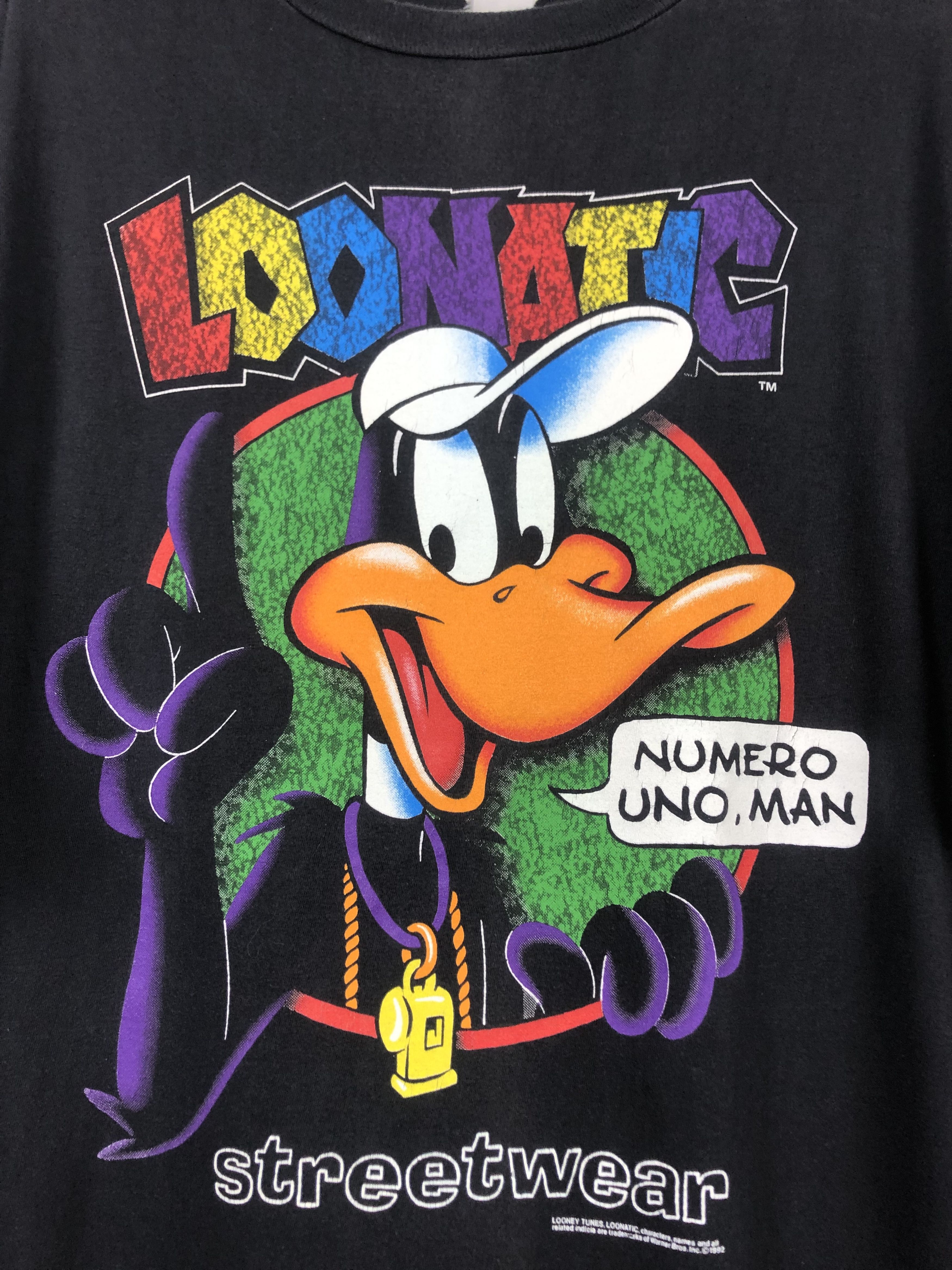 Cartoon Network Vintage 1992 Daffy Duck Loonatic Tee Numero Uno Shirt Rare Size US L / EU 52-54 / 3 - 5 Thumbnail