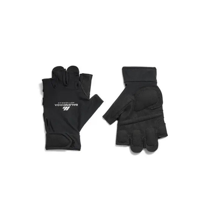 Balenciaga o1s1wg110326 Size: M / Activewear Open Finger Gloves Black Size ONE SIZE - 2 Thumbnail
