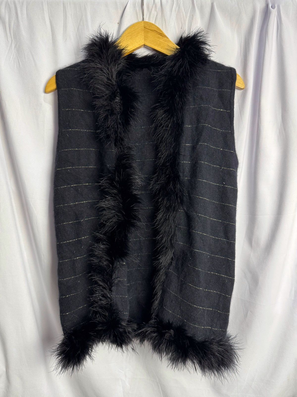 Issey Miyake × Japanese Brand × Le Grande Bleu (L.G.B.) LGB Fur Knit Vest Styled Size US M / EU 48-50 / 2 - 1 Thumbnail
