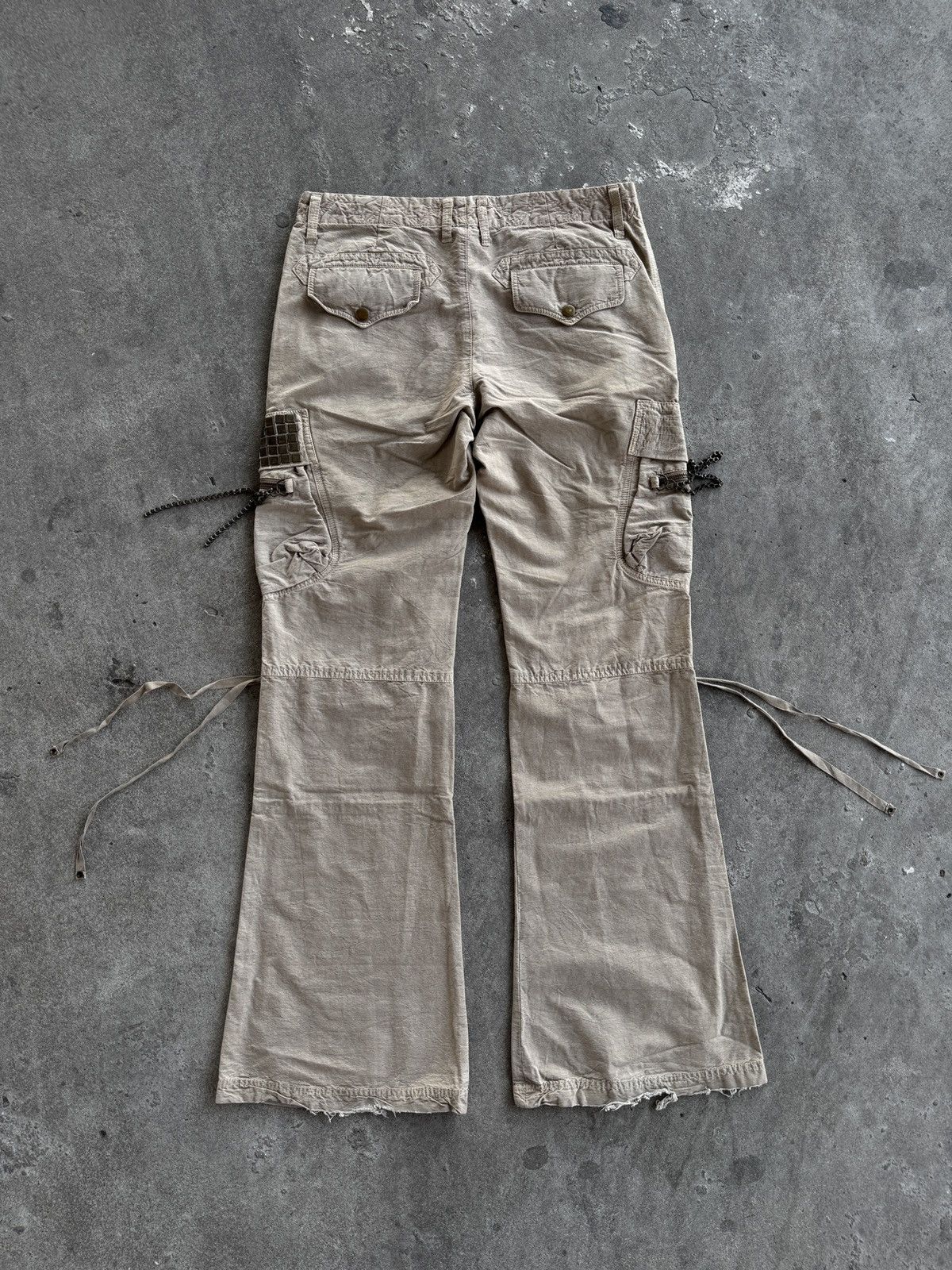 Kiminori Morishita Halb Kiminori Morishita Cargo Flare Canvas Pants Size US 33 - 10 Thumbnail