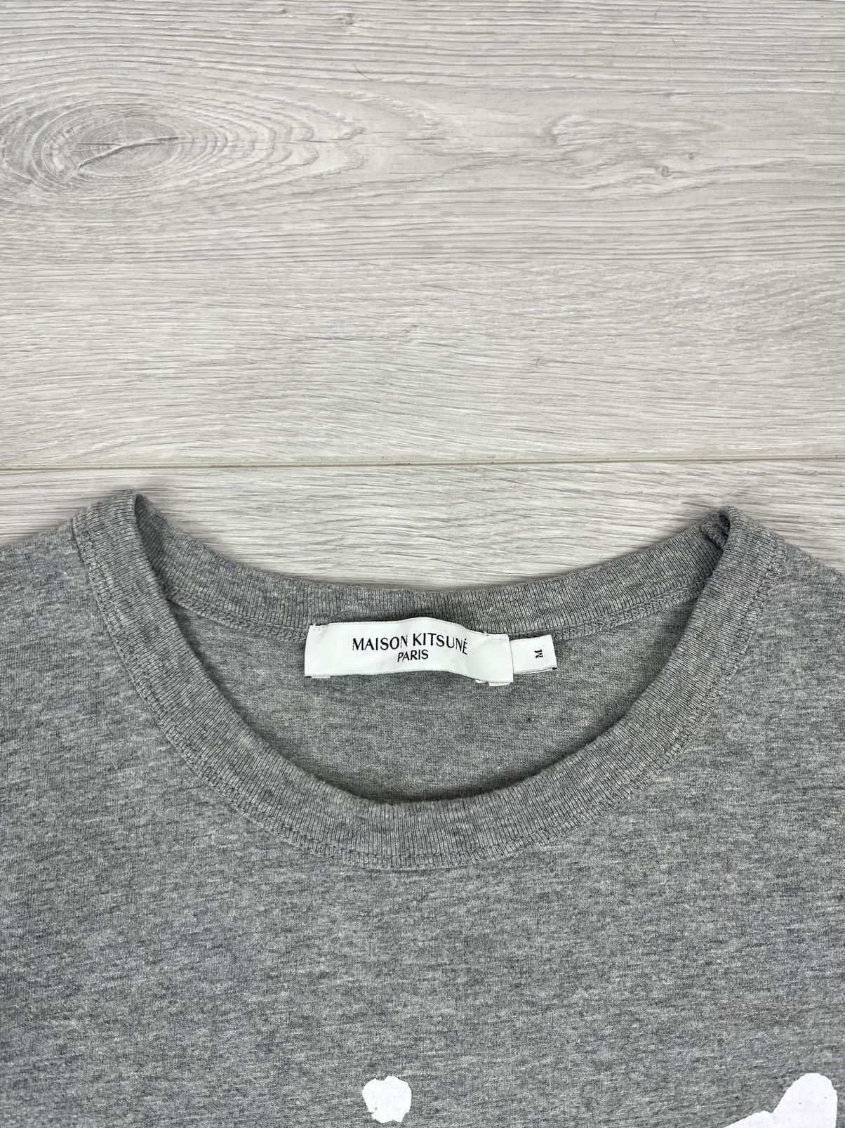 Maison Kitsune Maison Kitsune Grey Cotton Logo T Shirt Size US M / EU 48-50 / 2 - 5 Thumbnail