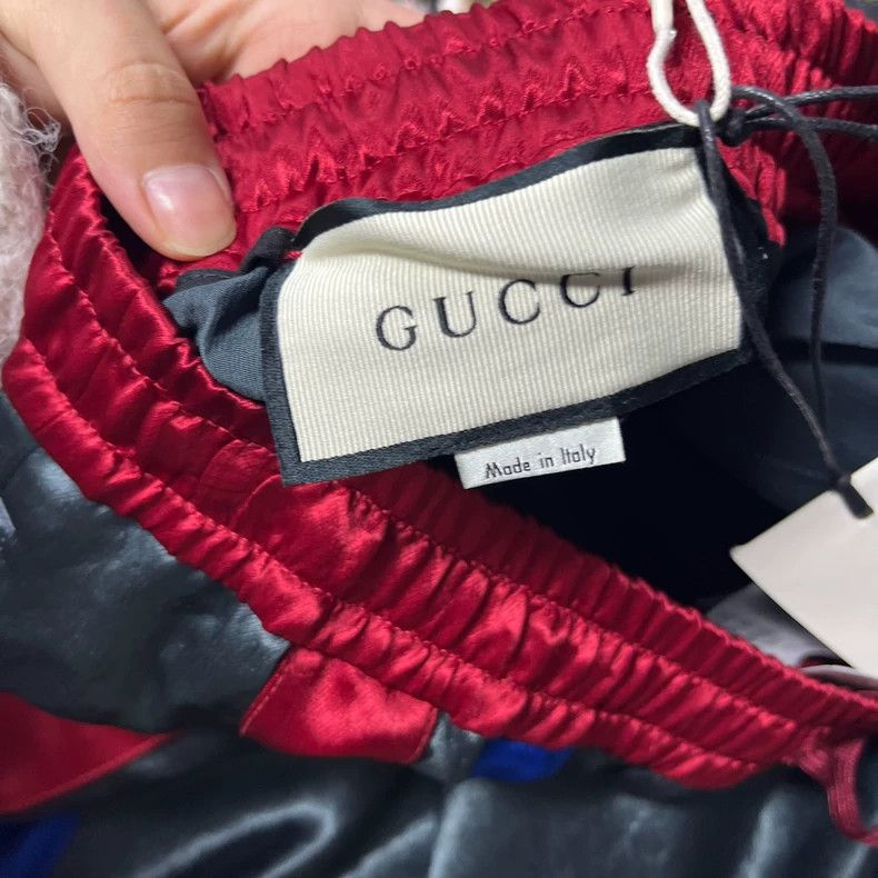 Gucci Gucci Black color-blocked striped embroidered logo shorts 2 Size US 32 / EU 48 - 6 Thumbnail