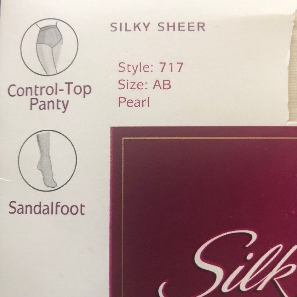 Hanes Hanes Silk vintage Pantyhose Control Top Sandalfoot Pearl s Size ONE SIZE - 3 Thumbnail