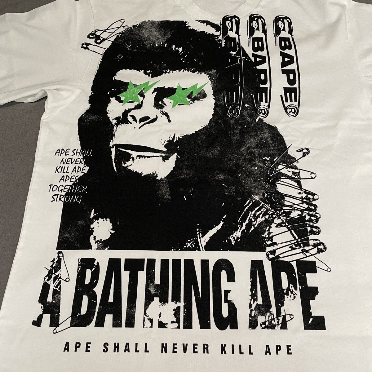 Bape BAPE Garment Dye Multi Logo Tee Relaxed Fit Medium Size US M / EU 48-50 / 2 - 3 Thumbnail