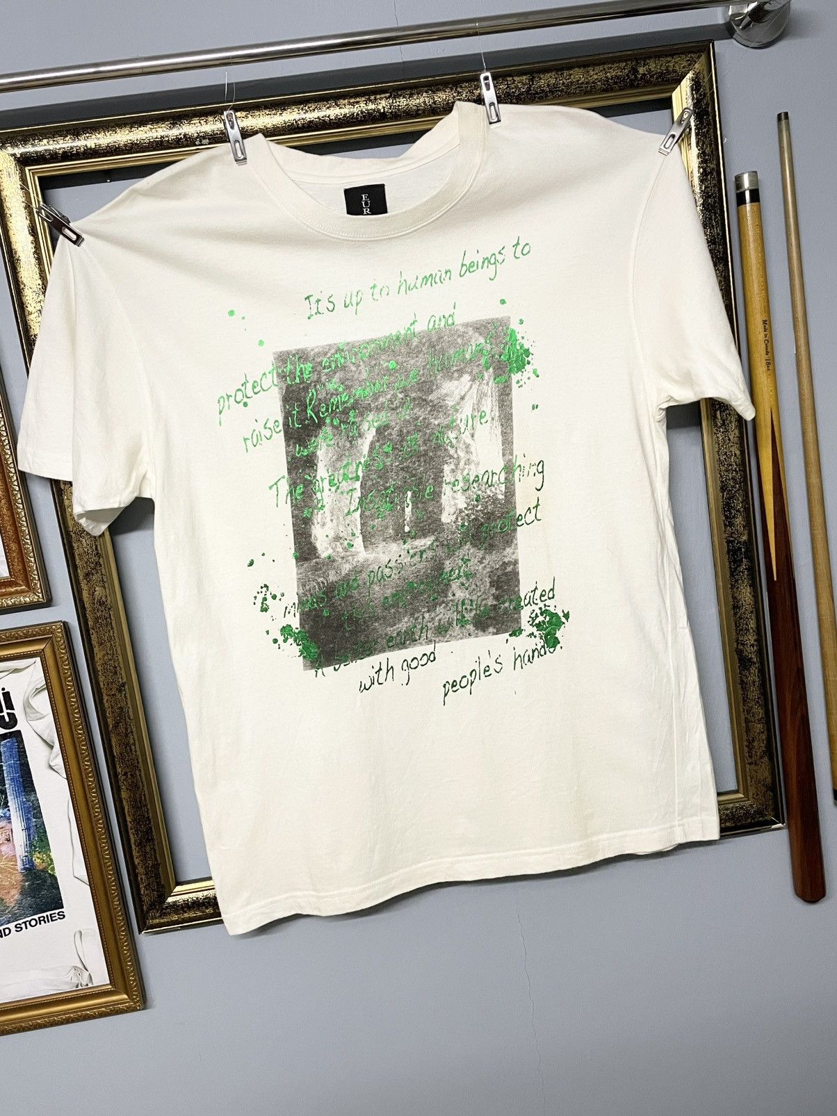 Japanese Brand Vintage 1990s Japan Designer Euroyal Poem Quotes Art Tshirt Size US L / EU 52-54 / 3 - 2 Thumbnail