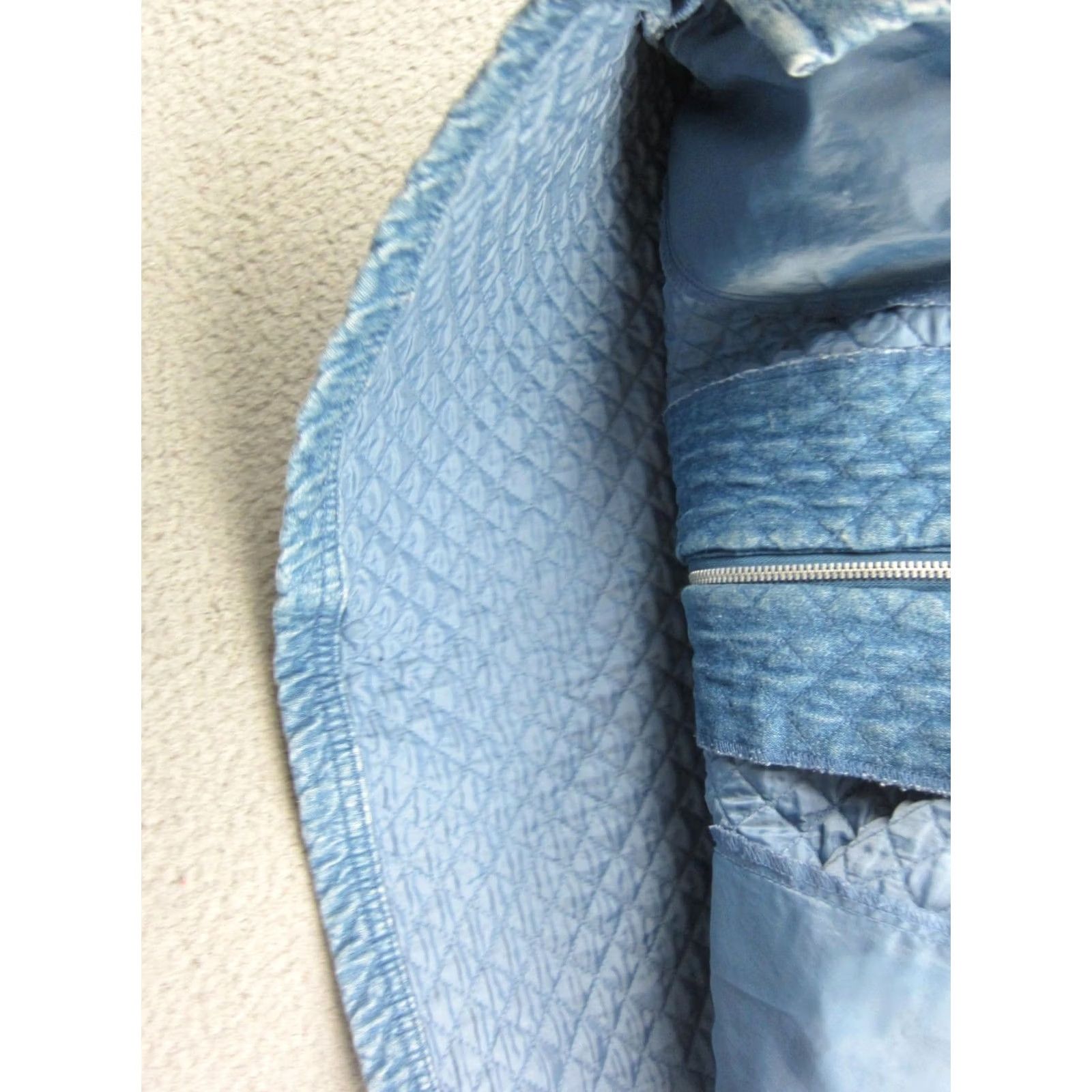 Denim & Co. Vintage Denim & Co Jacket Womens Large Blue Quilted Bomber Full Zip Cotton 90s Size L / US 10 / IT 46 - 6 Thumbnail