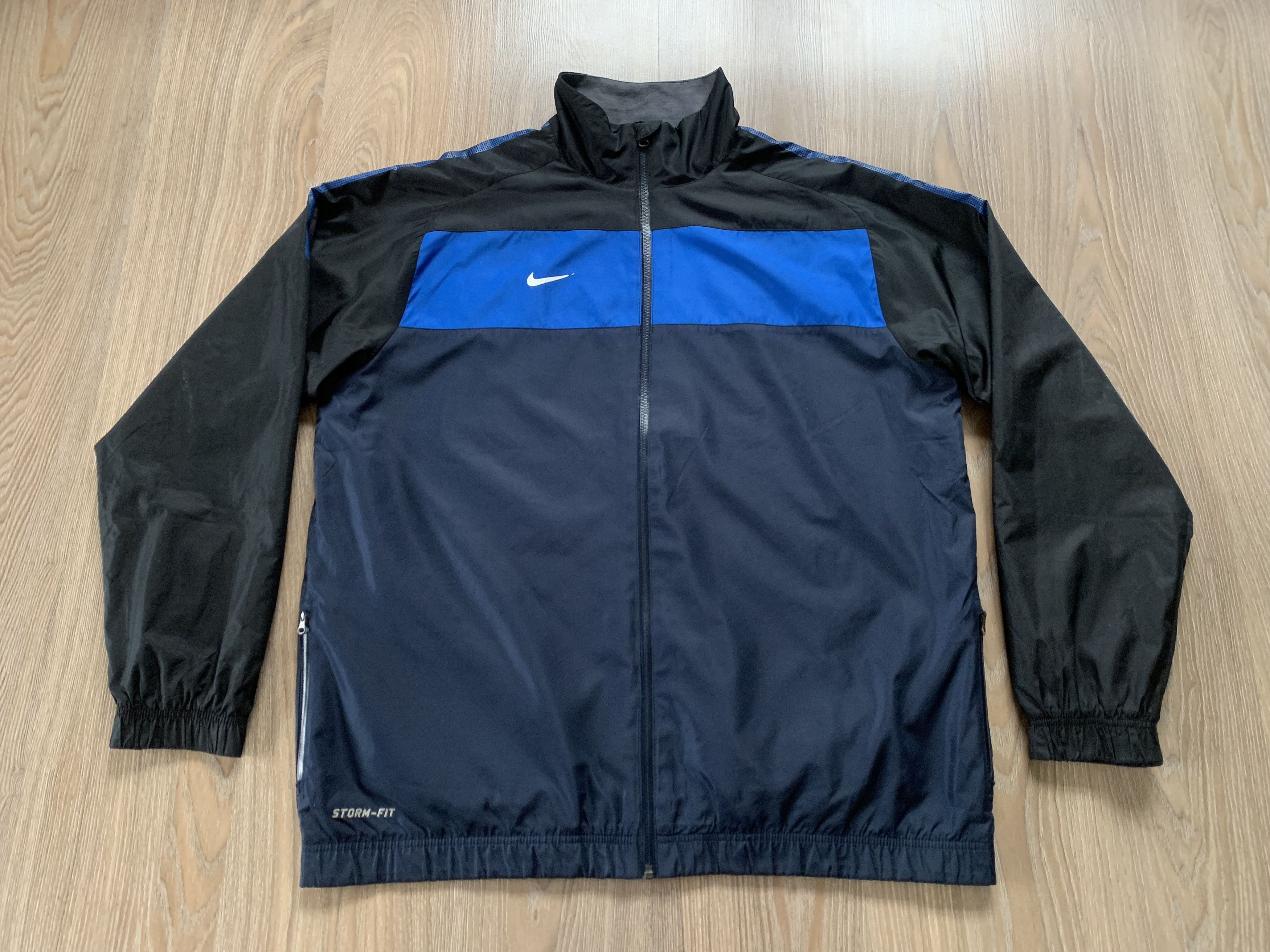 Nike Nike Storm-FIT Navy Blue Track Windbreaker Jacket Size US XL / EU 56 / 4 - 2 Thumbnail