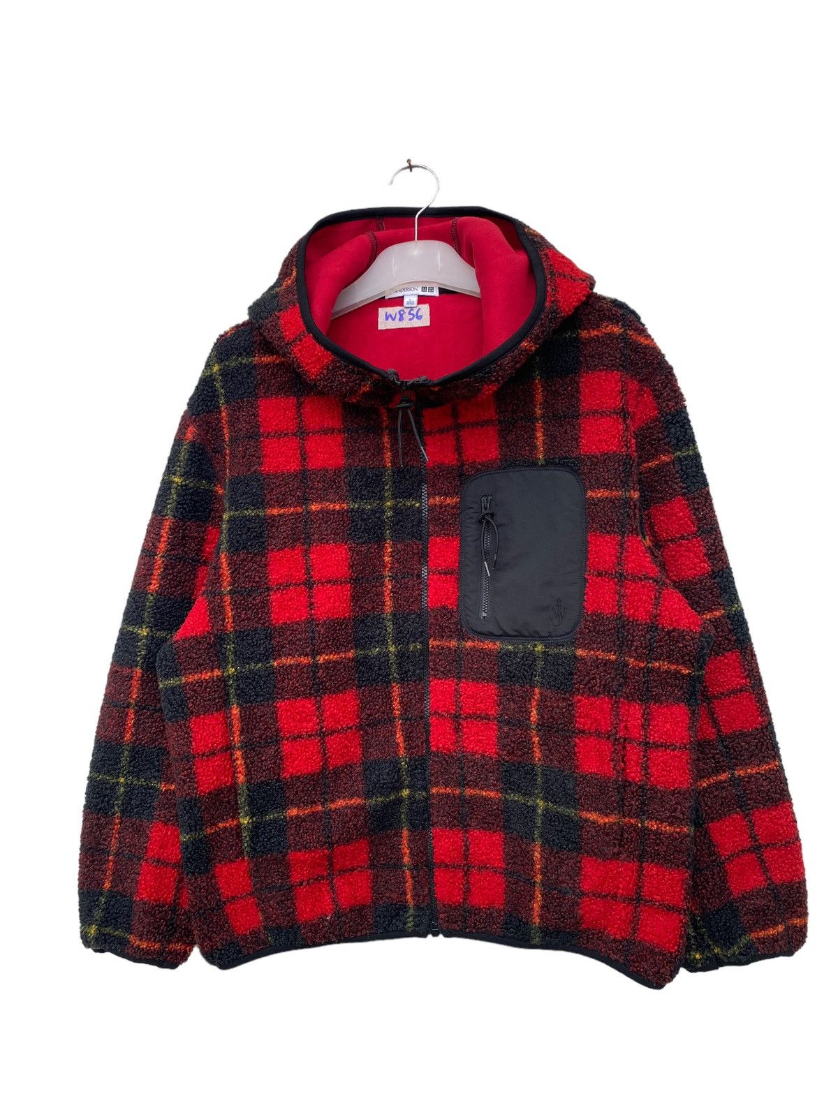 JW Anderson × Uniqlo J.W. Anderson X Uniqlo Checkered Deep Pile Hooded Jacket Size US L / EU 52-54 / 3 - 1 Thumbnail